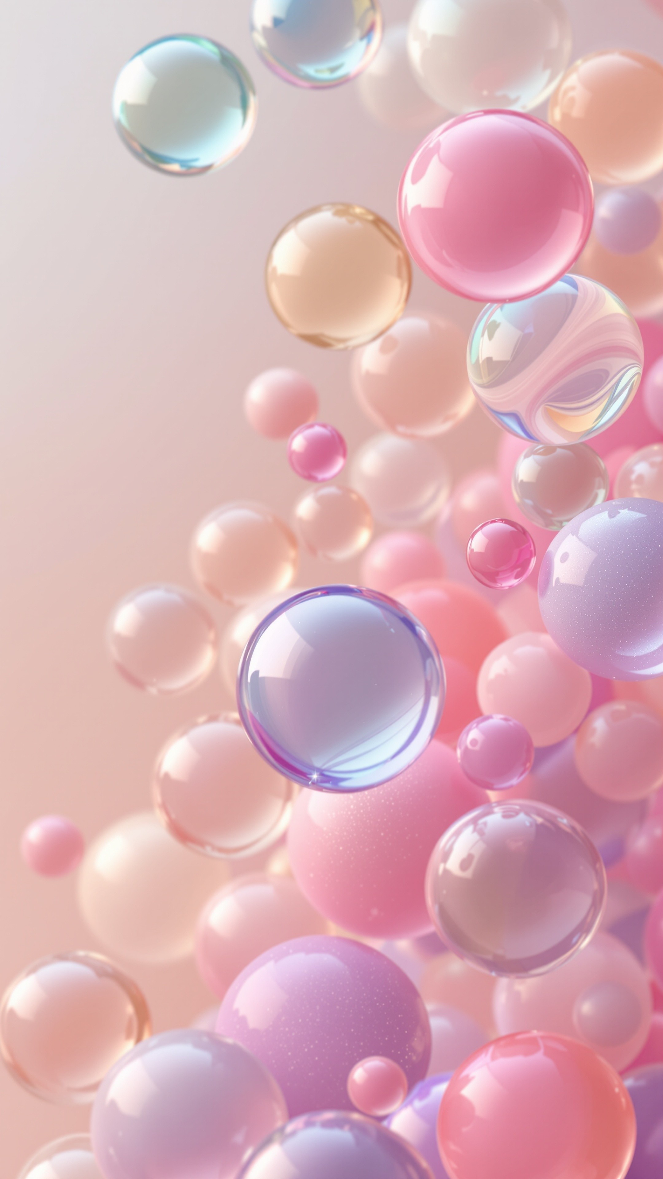 Glass Bubbles - Abstract phone wallpaper 2160x3840