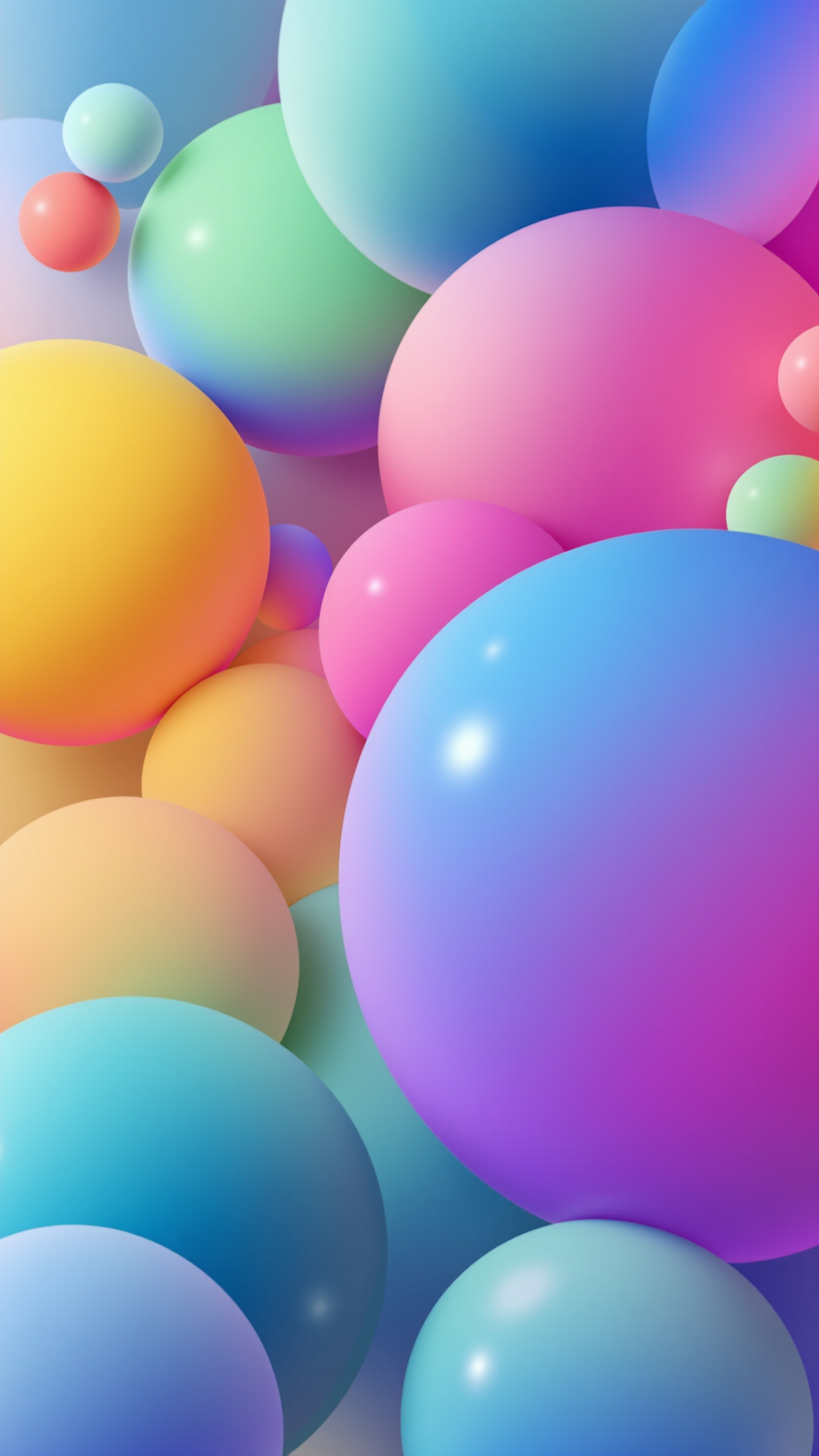 Spheres Gradient - Abstract phone wallpaper 2160x3840