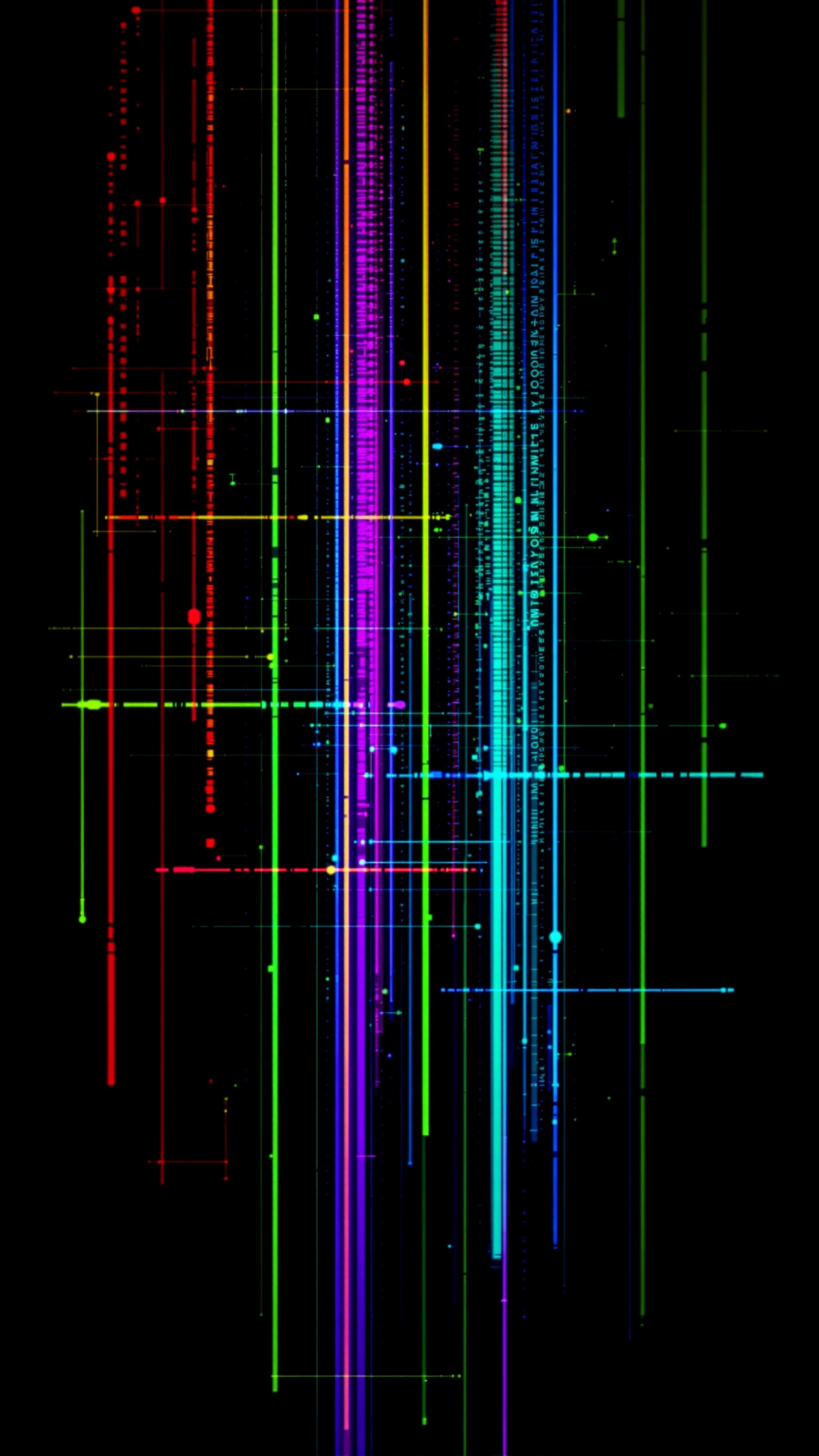 Glitch Data - Abstract phone wallpaper 2160x3840