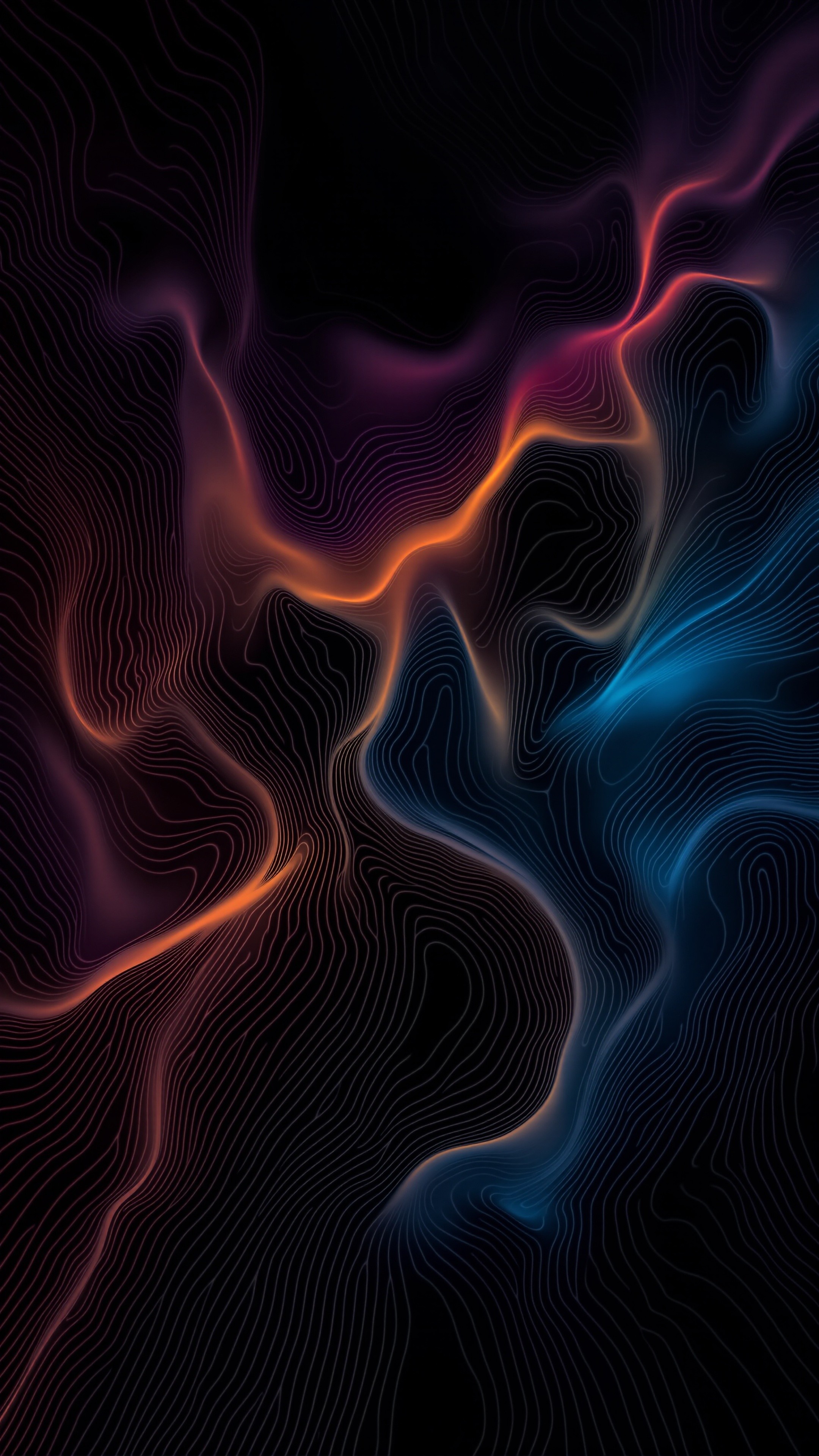 Lines Contour - Abstract phone wallpaper 2160x3840
