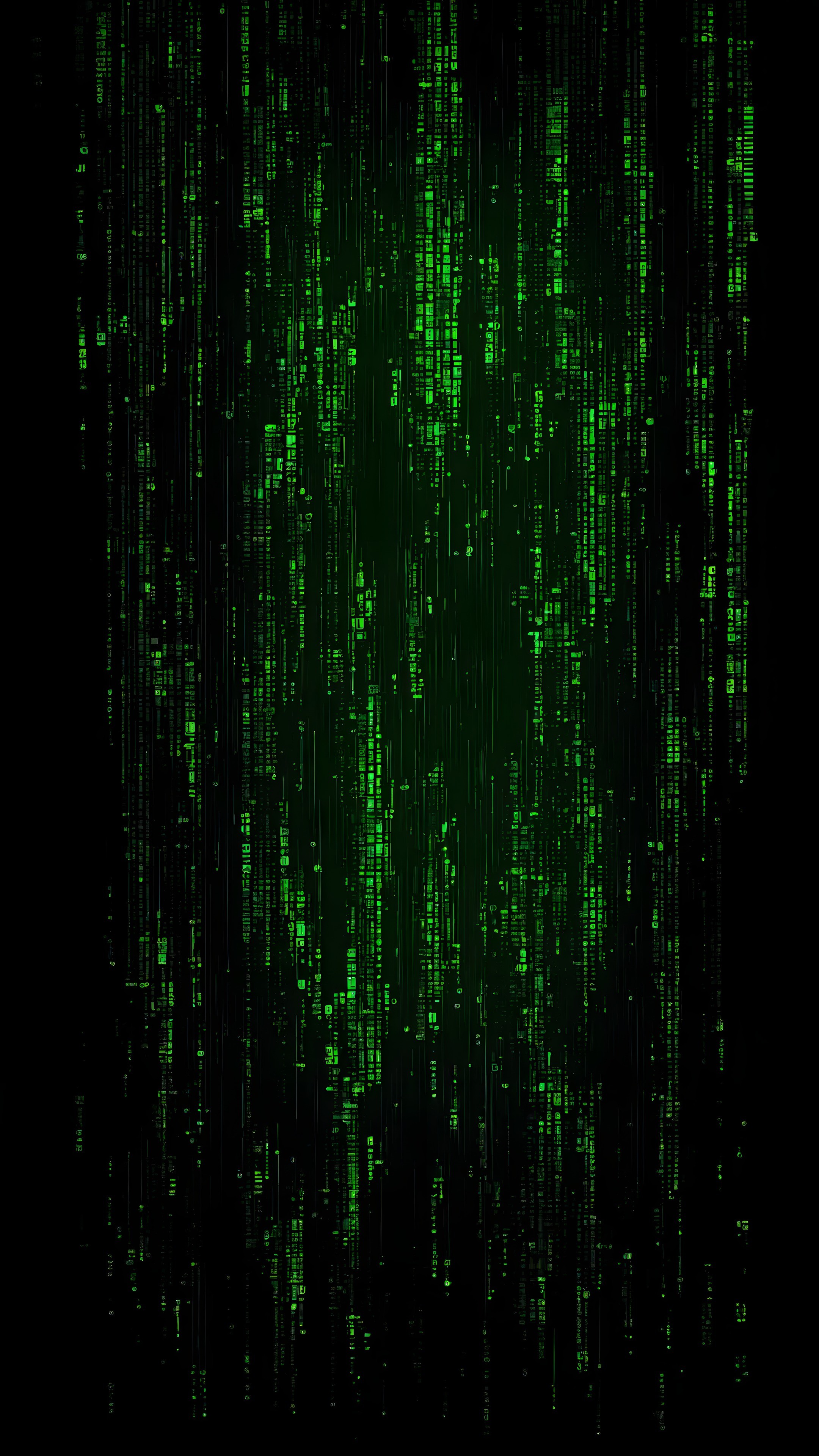 Matrix Hexadecimal - Abstract phone wallpaper 2160x3840