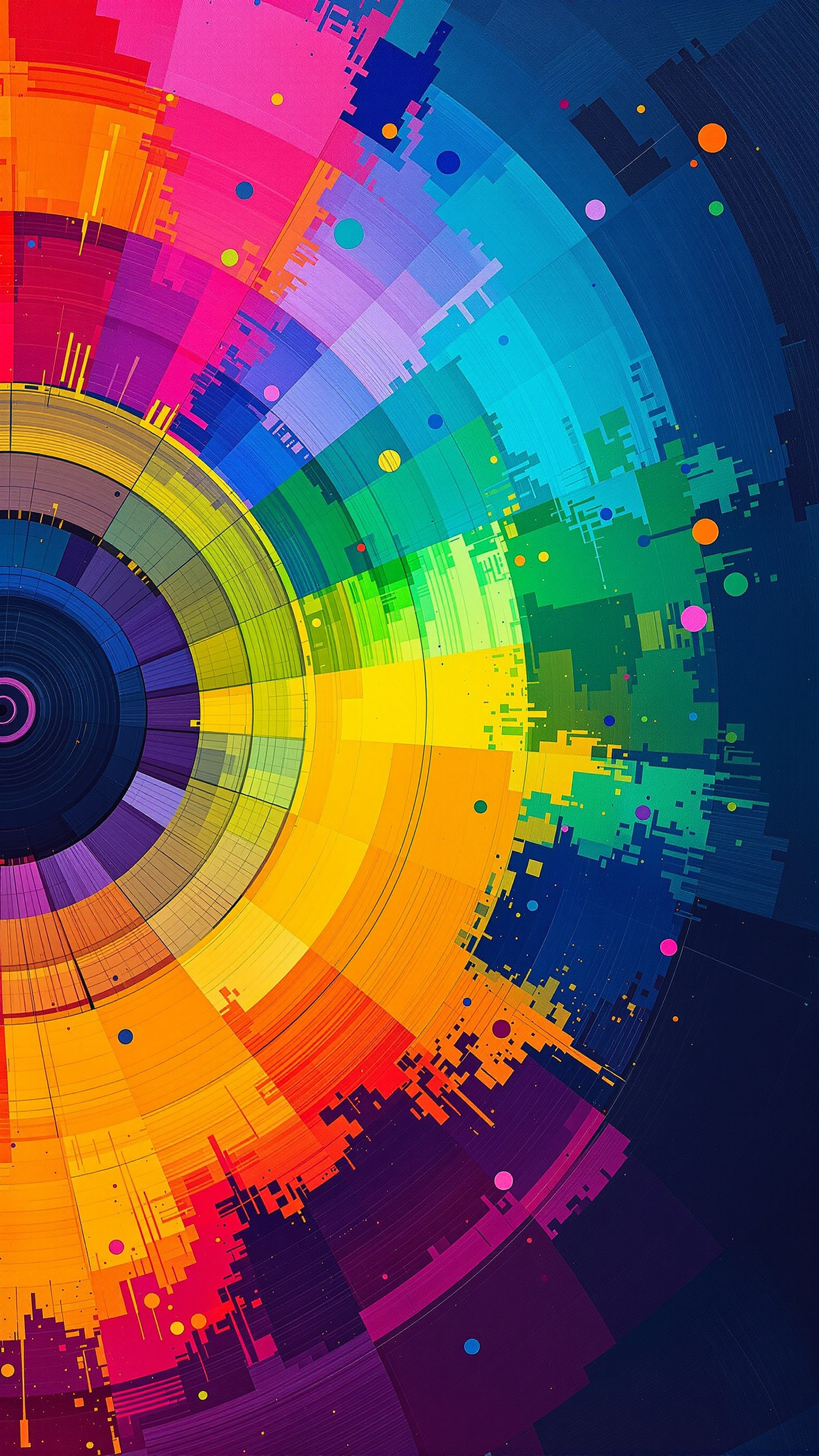 Color Theory Wheel - Abstract phone wallpaper 2160x3840