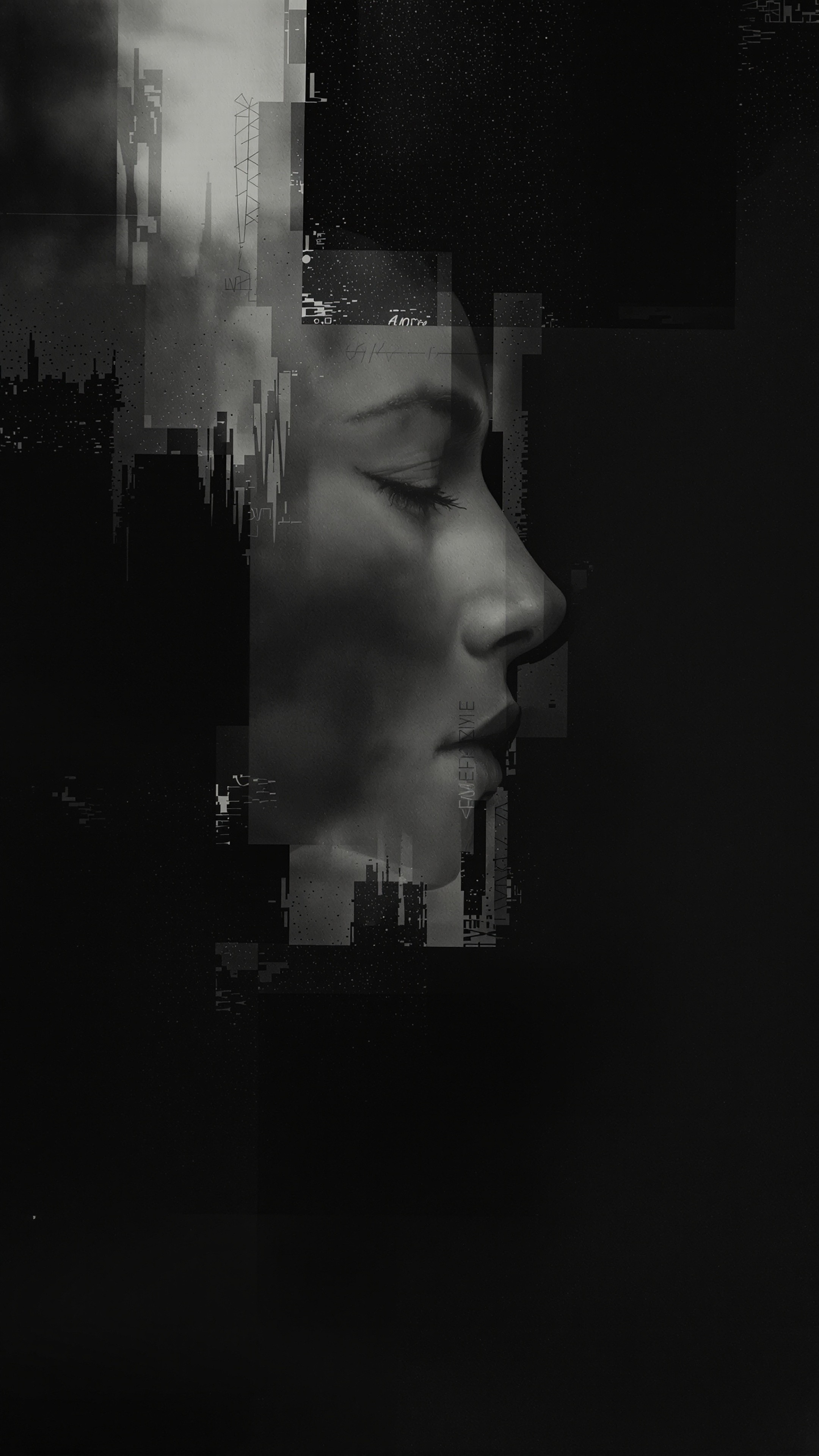 Noir Grade - Abstract phone wallpaper 2160x3840