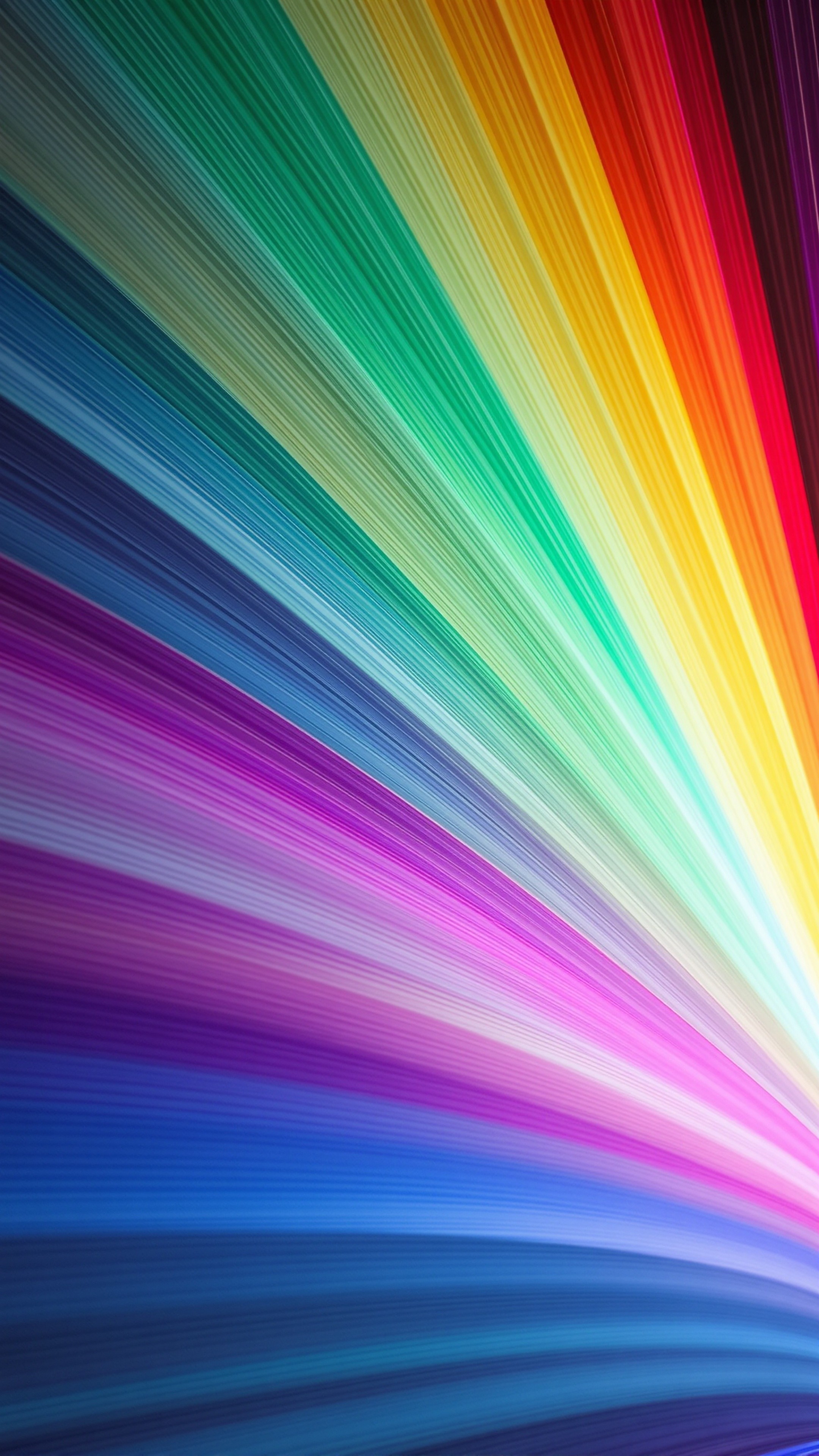 Prismatic Fan - Abstract phone wallpaper 2160x3840
