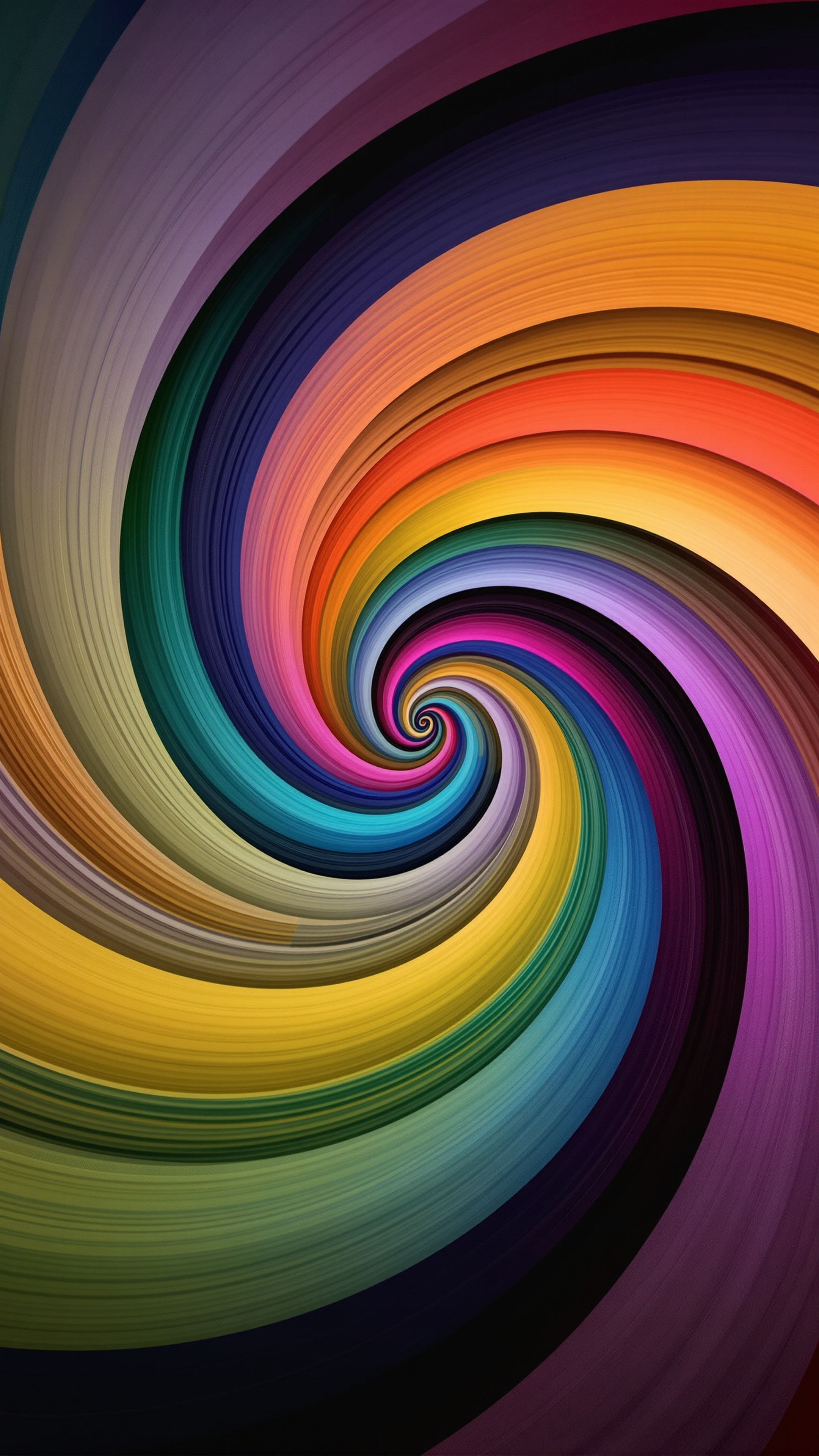 Spiral Gradient - Abstract phone wallpaper 2160x3840