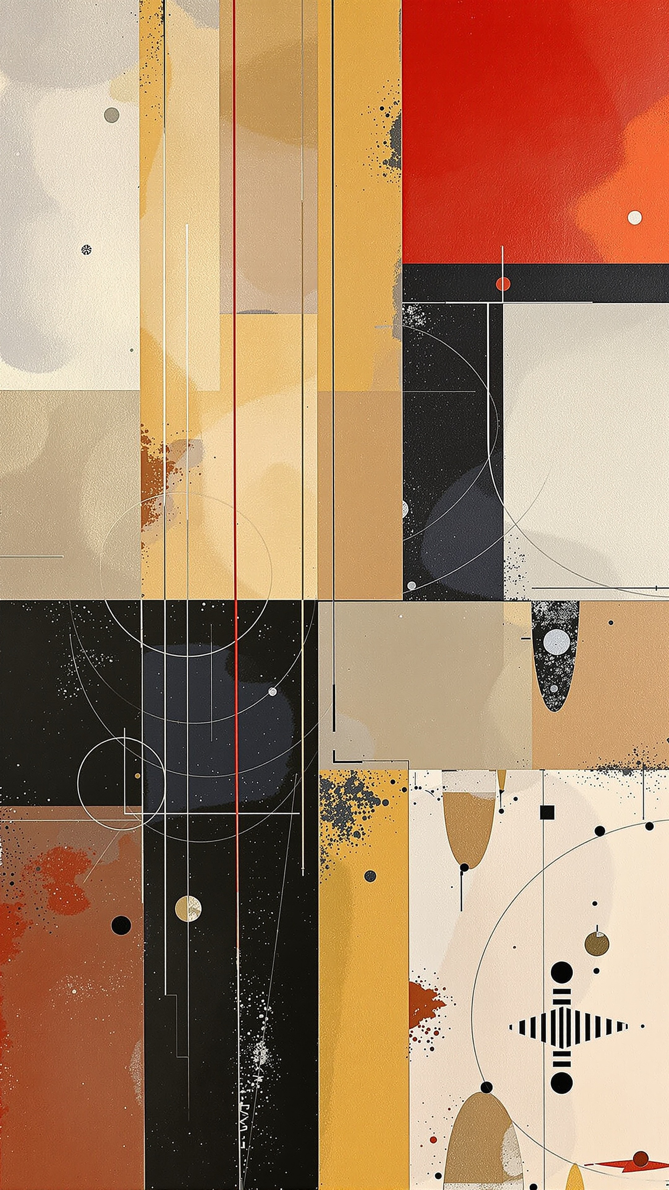Bauhaus Painting - Abstract phone wallpaper 2160x3840