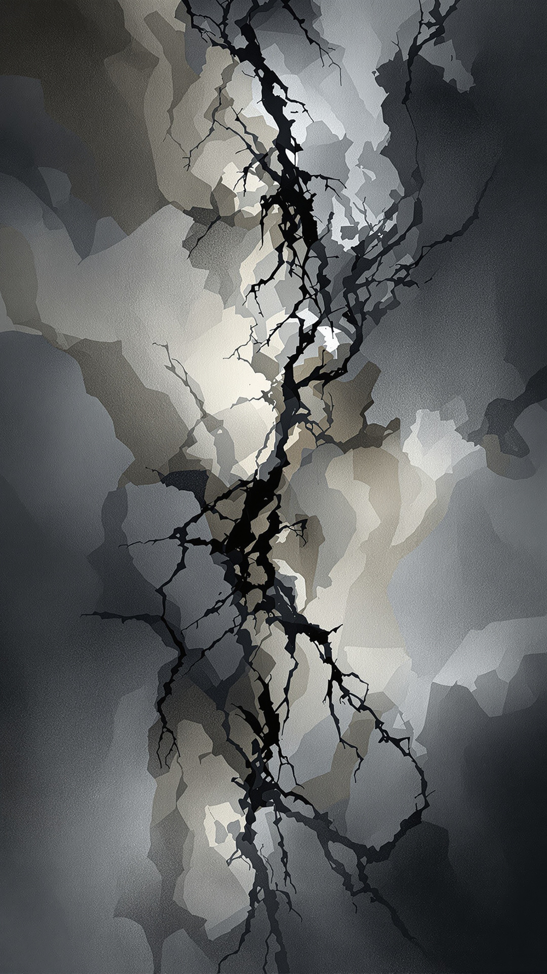Brittle Dark - Abstract phone wallpaper 2160x3840