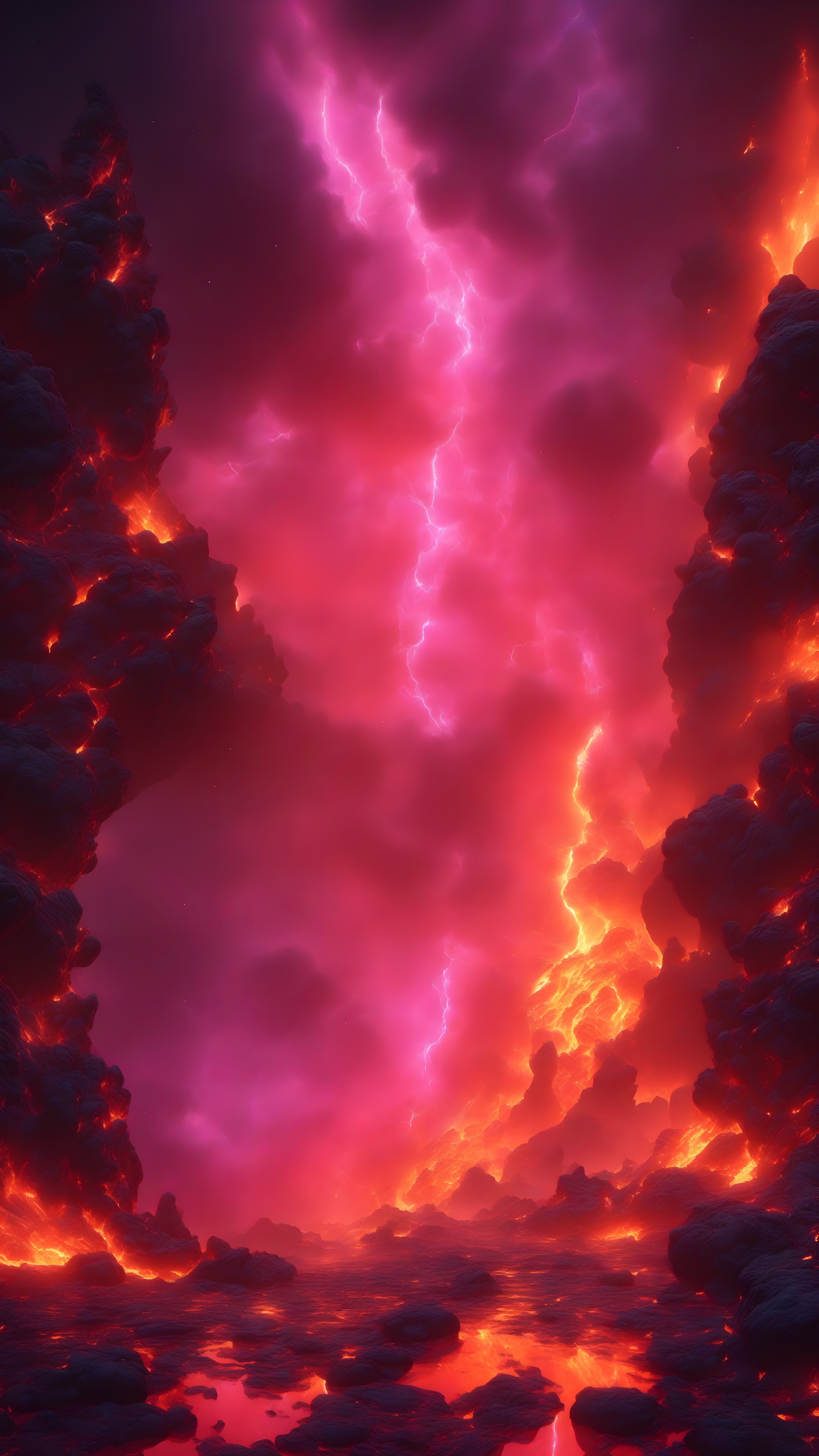 Cosmic Storm Detailed - Abstract phone wallpaper 2160x3840