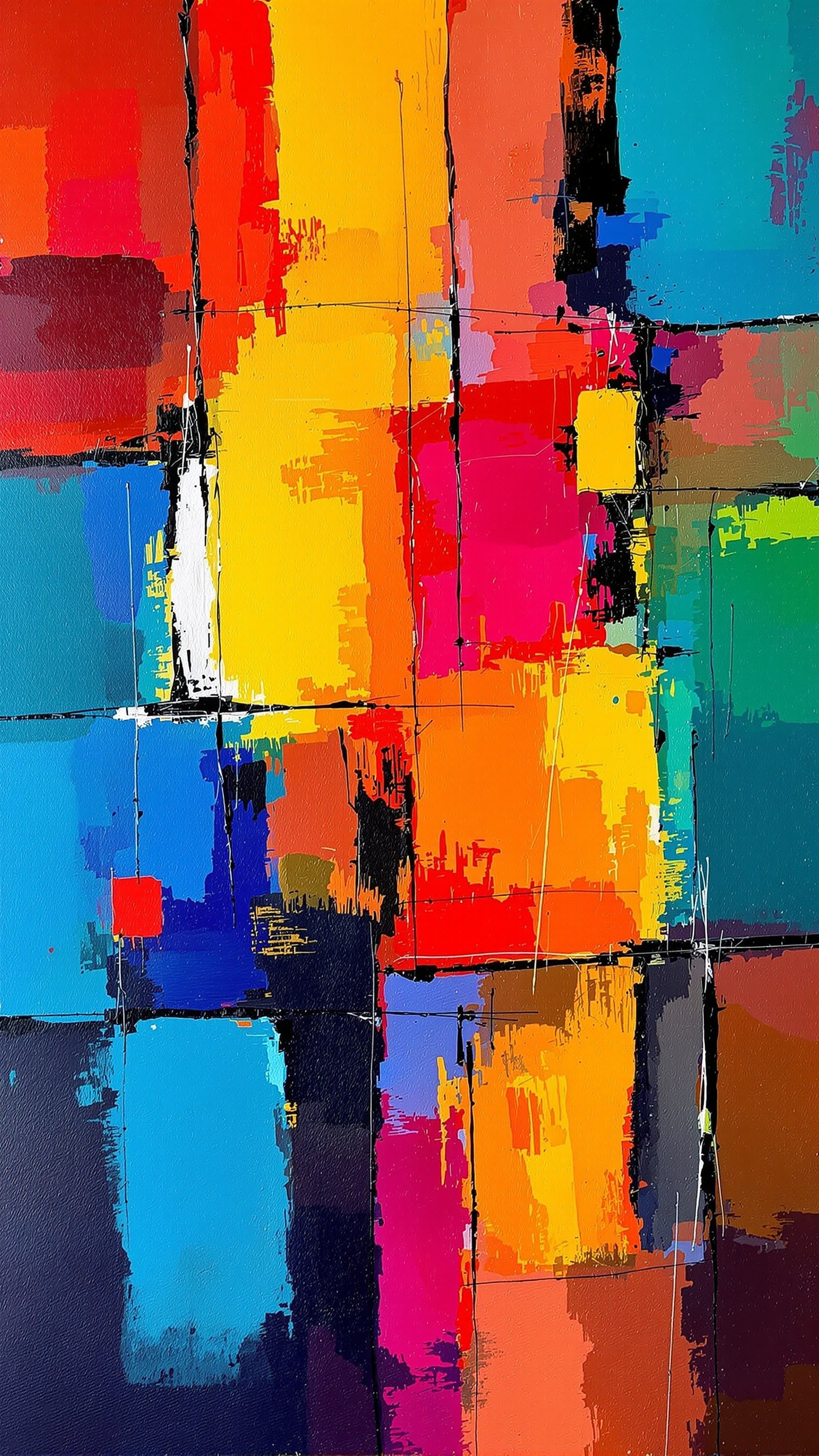 Cubist Futurism - Abstract phone wallpaper 2160x3840