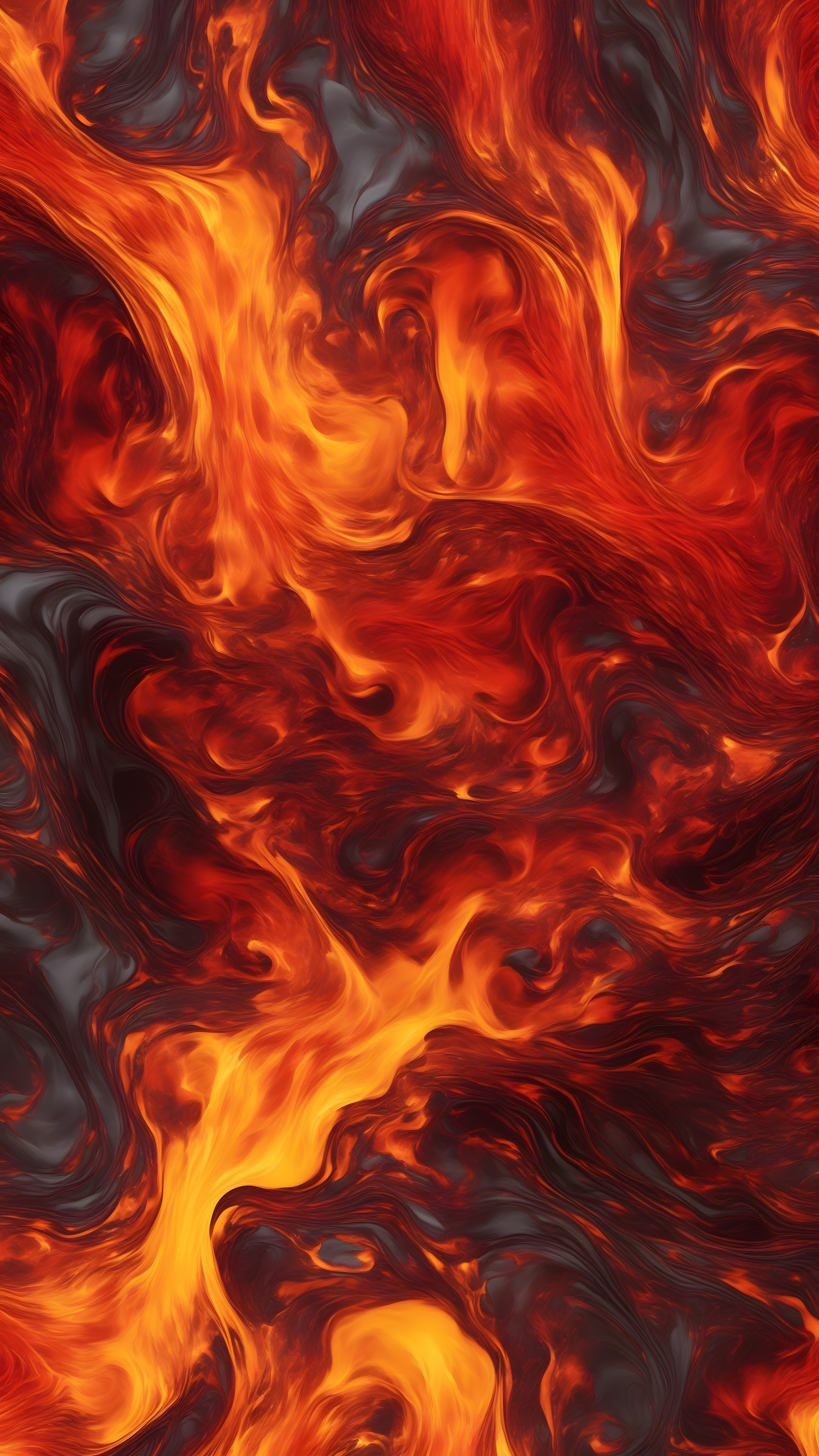 Elemental Burning - Abstract phone wallpaper 2160x3840