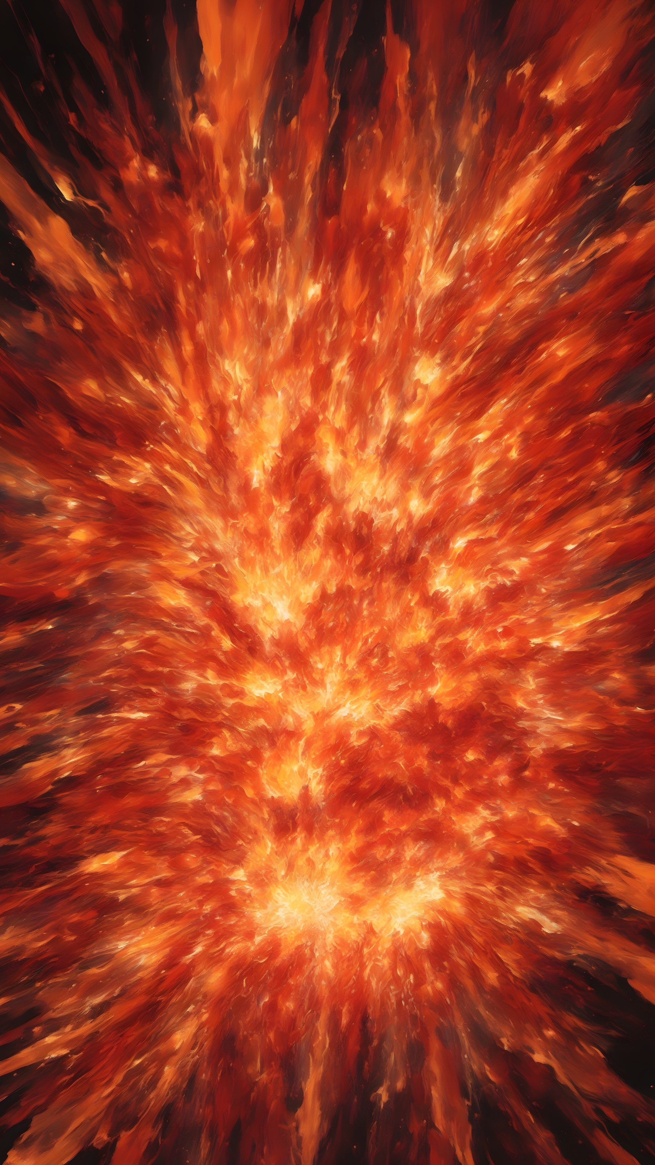 Exploding Flames - Abstract phone wallpaper 2160x3840