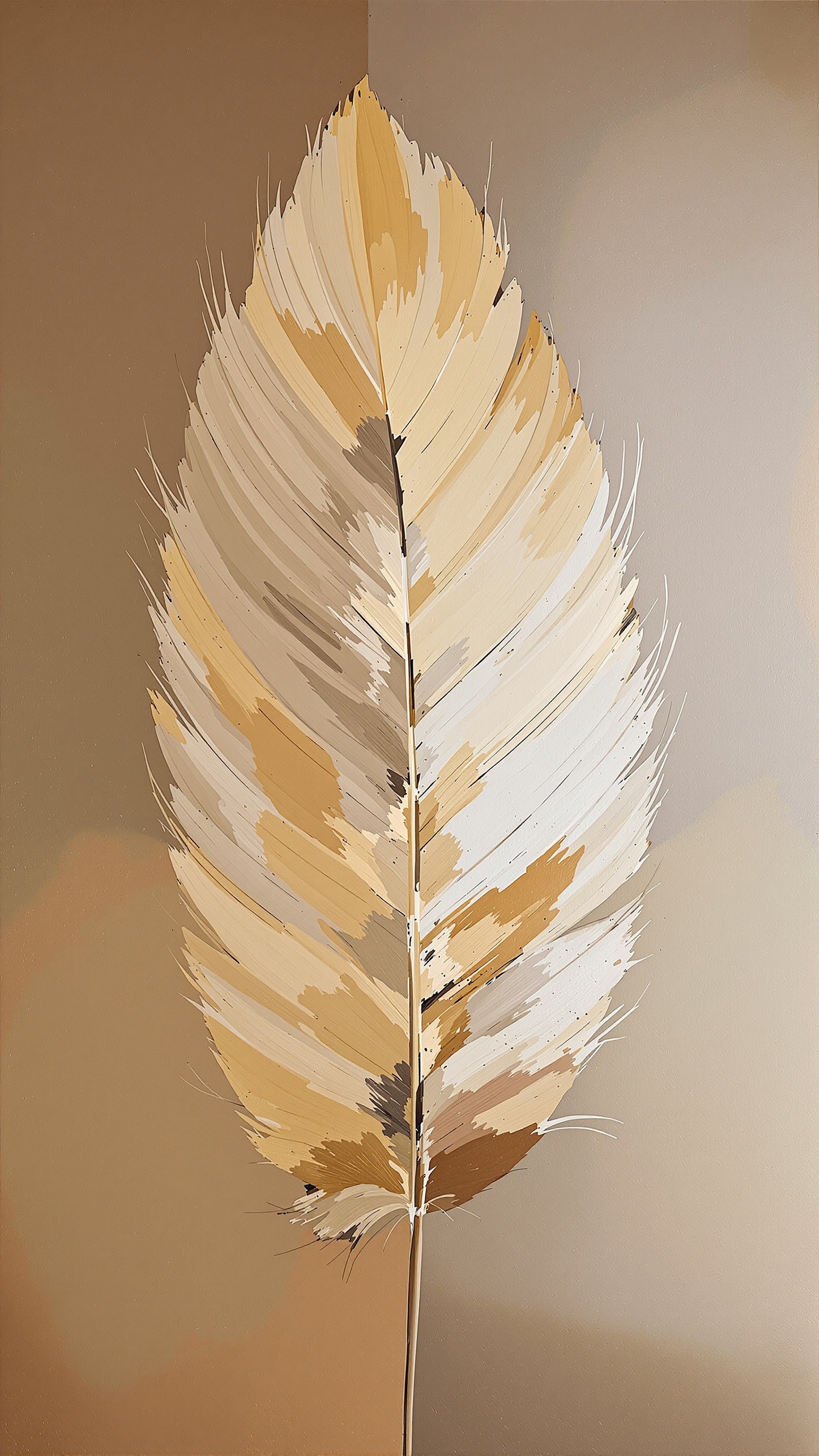 Feather Earthy - Abstract phone wallpaper 2160x3840