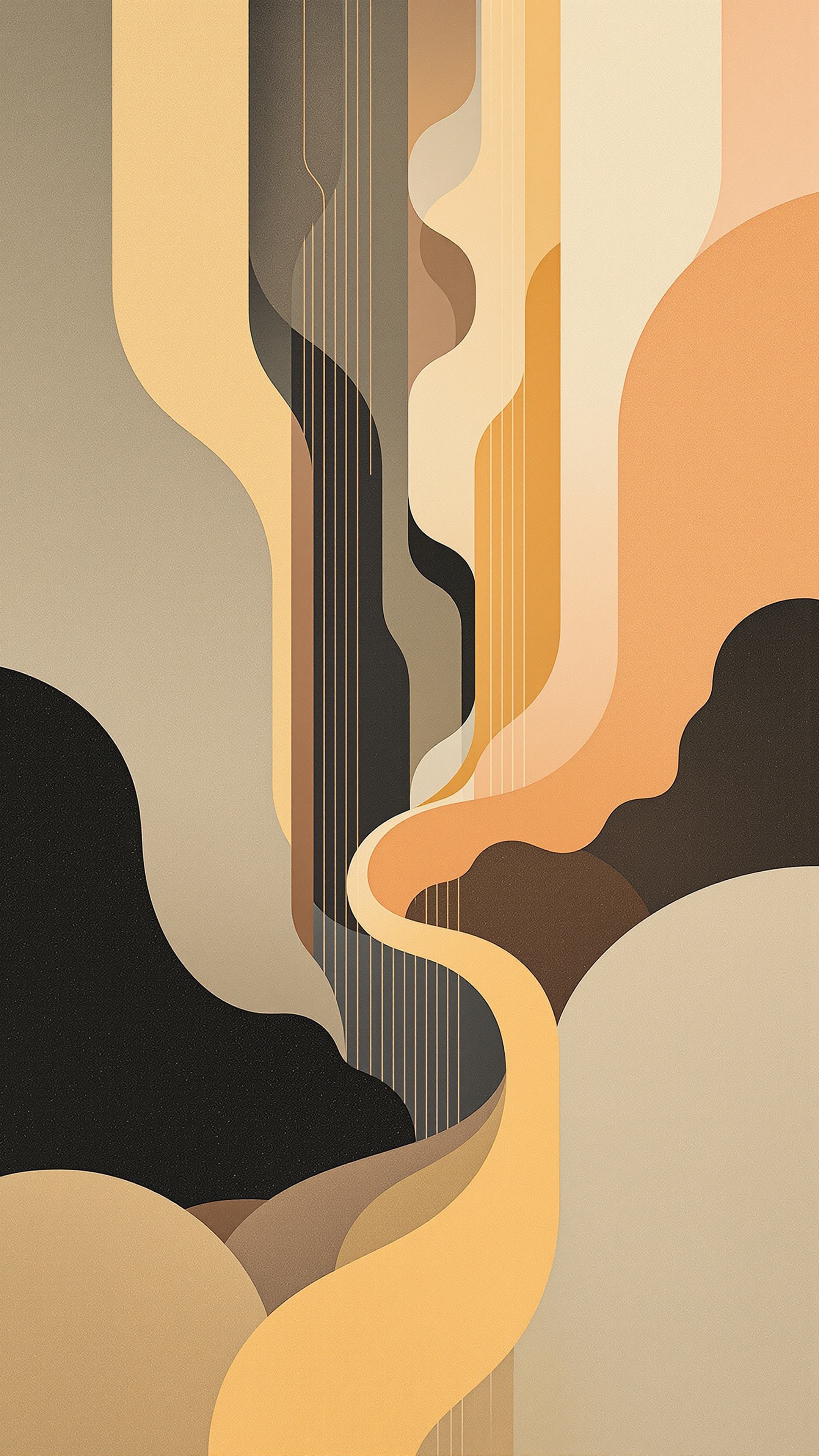 Fibonacci Retro - Abstract phone wallpaper 2160x3840