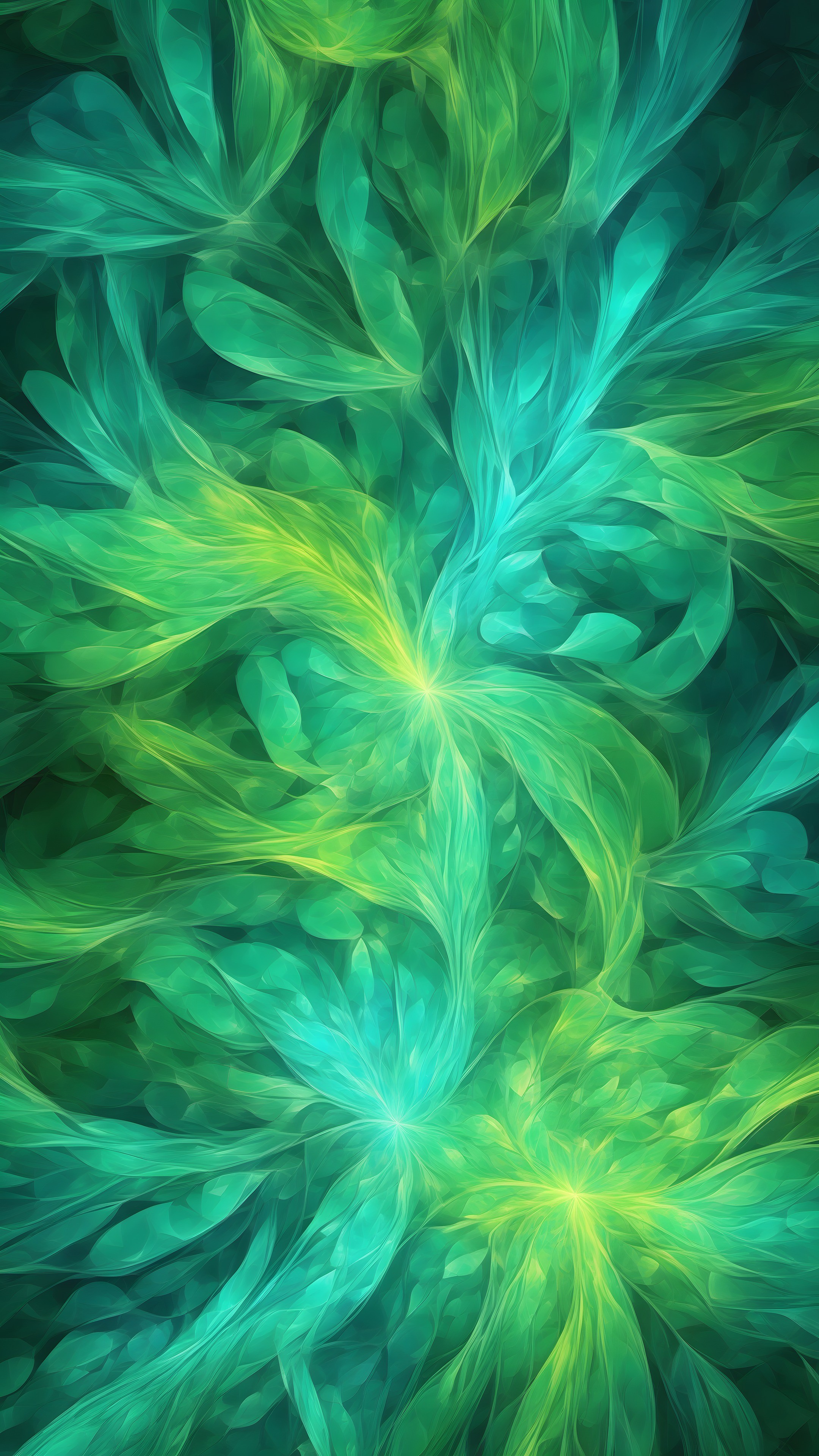 Fractal Caustics - Abstract phone wallpaper 2160x3840