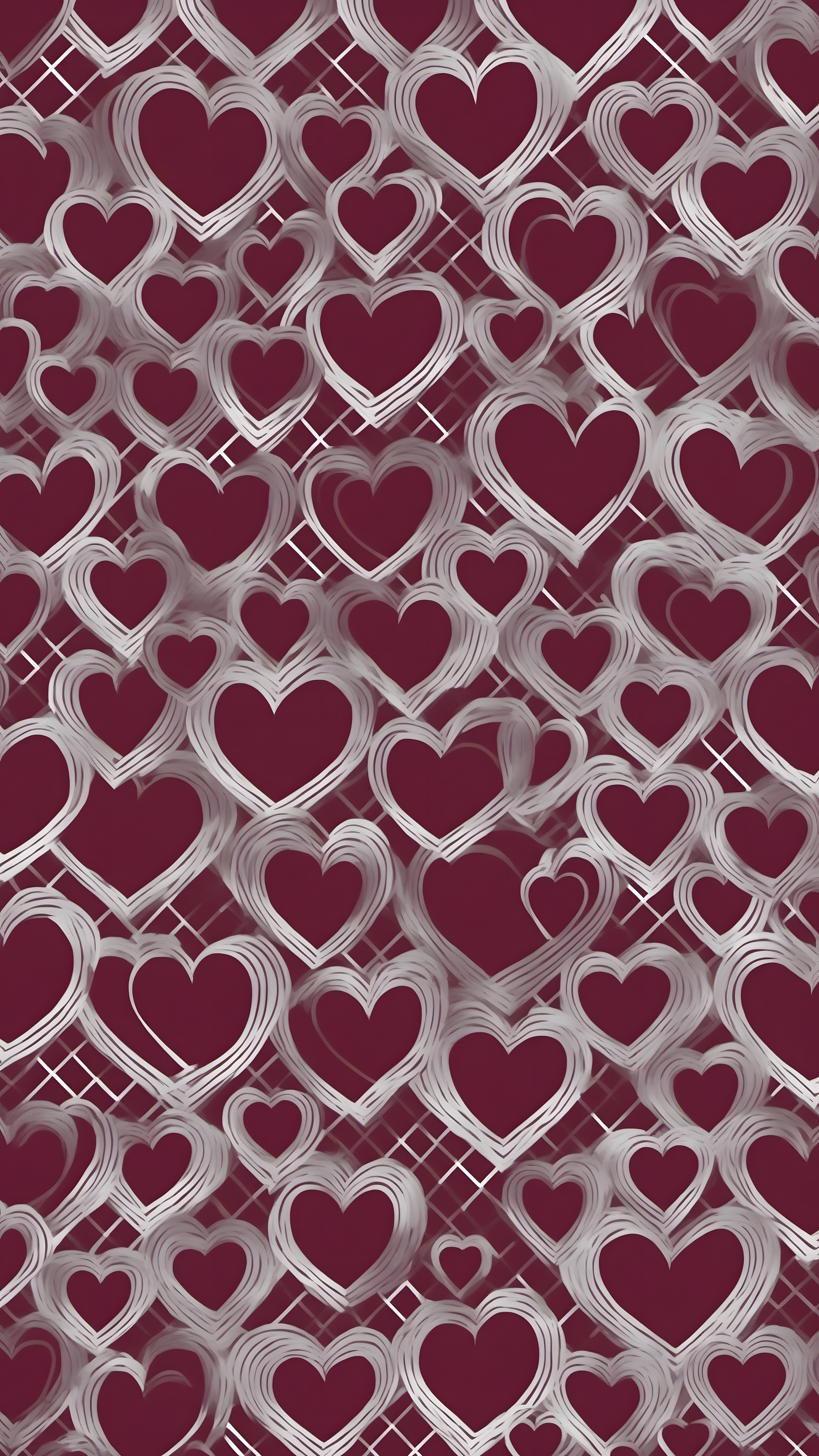Heart Grid - Abstract phone wallpaper 2160x3840