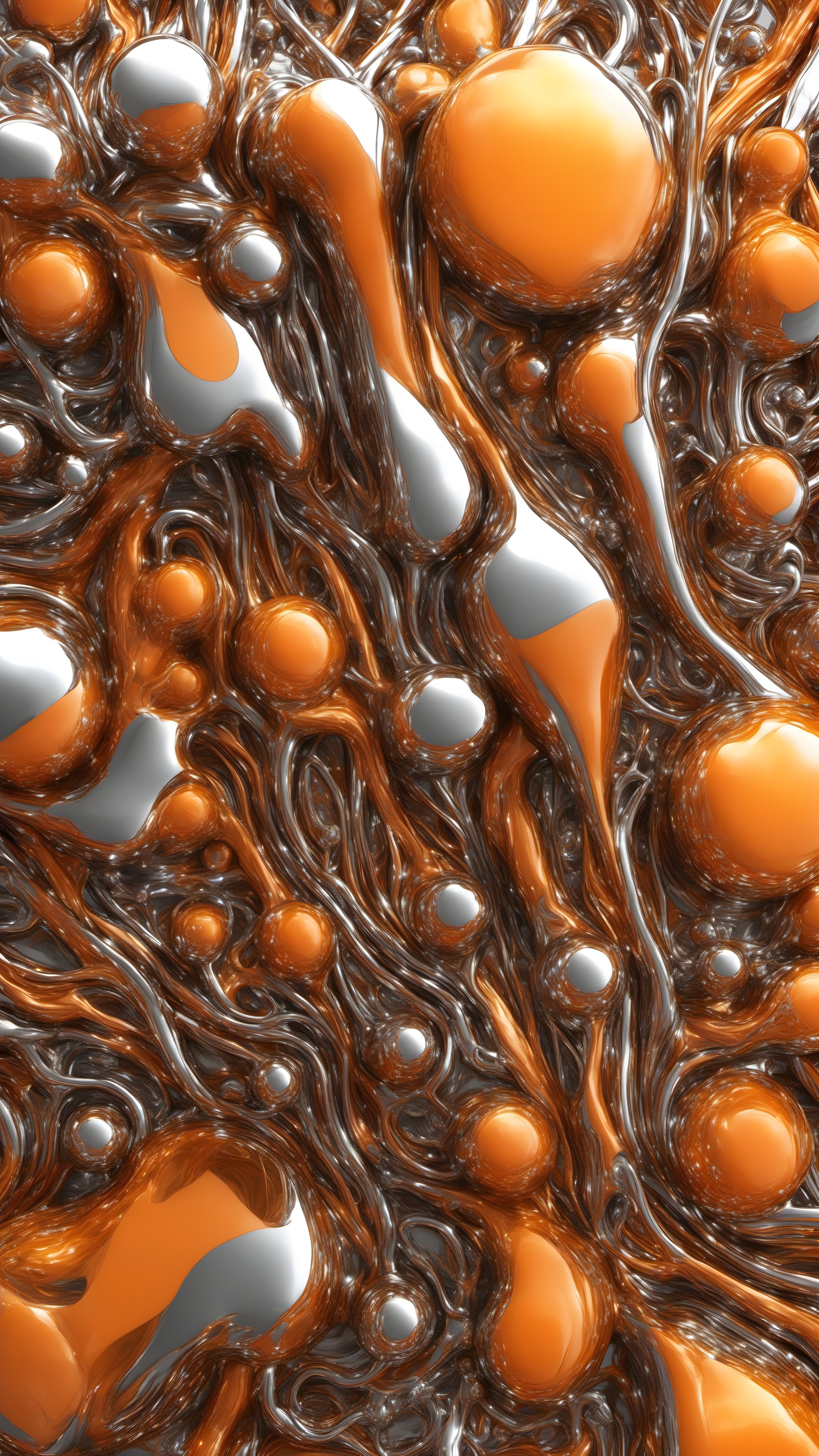 Hyperfuturism Liquid - Abstract phone wallpaper 2160x3840