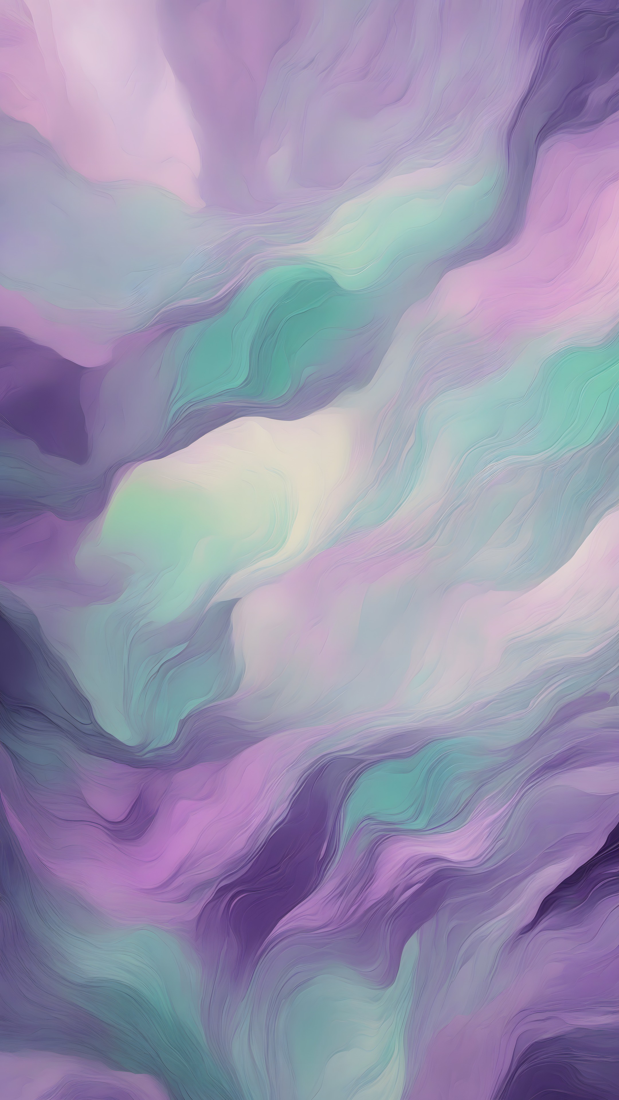 Iridescent Muted - Abstract phone wallpaper 2160x3840