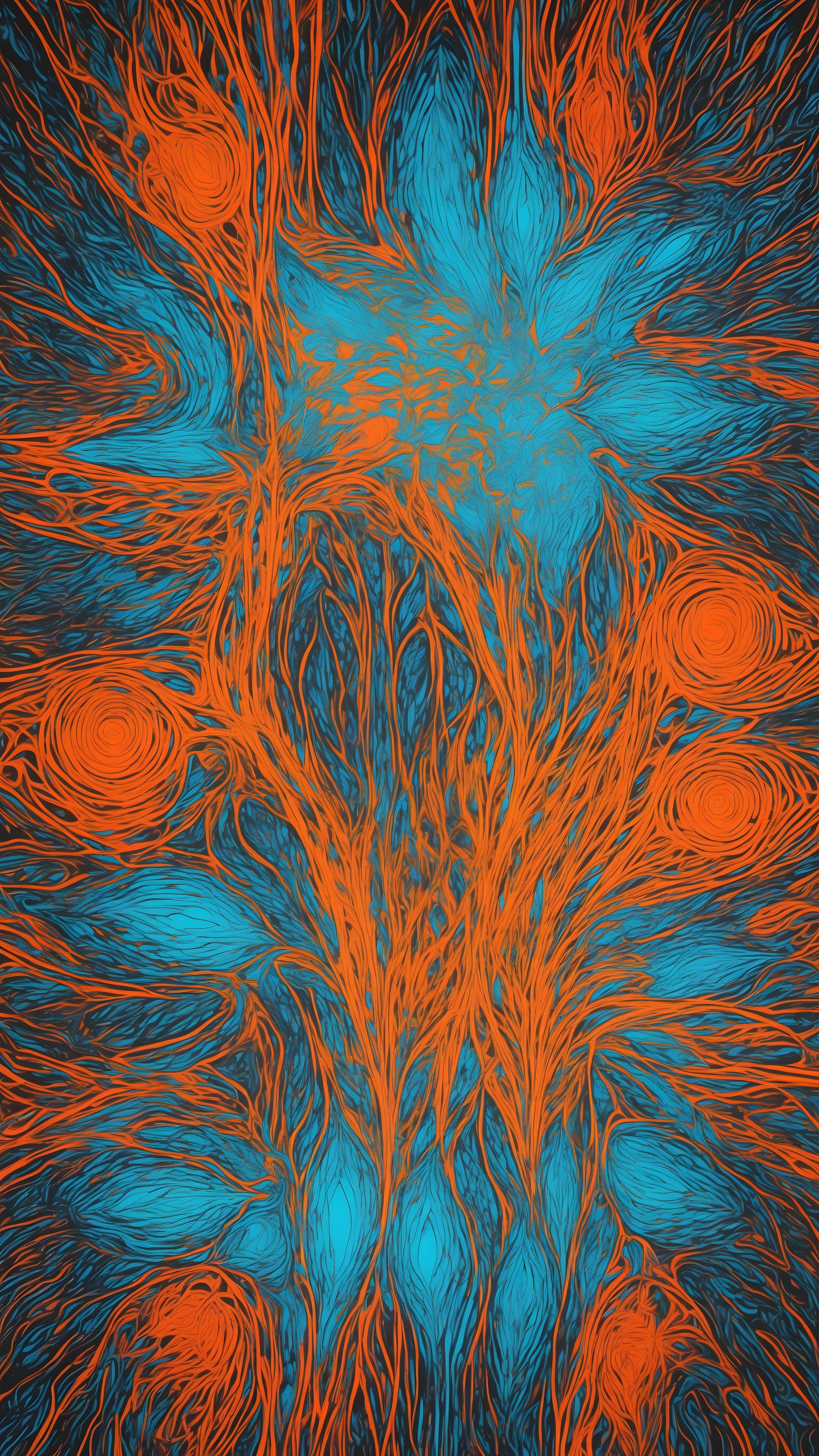 Psychedelic Symmetric - Abstract phone wallpaper 2160x3840