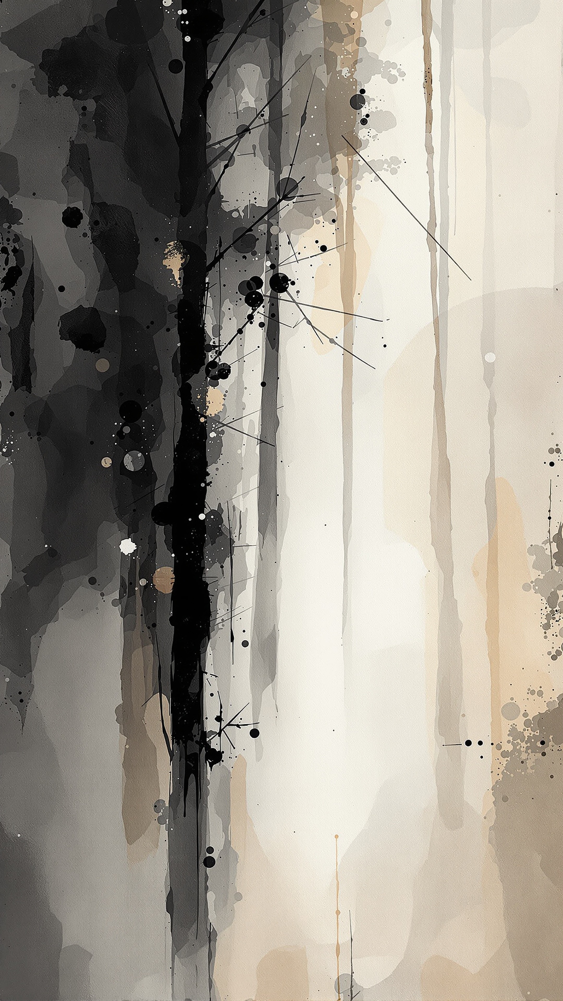 Splash Green Black - Abstract phone wallpaper 2160x3840