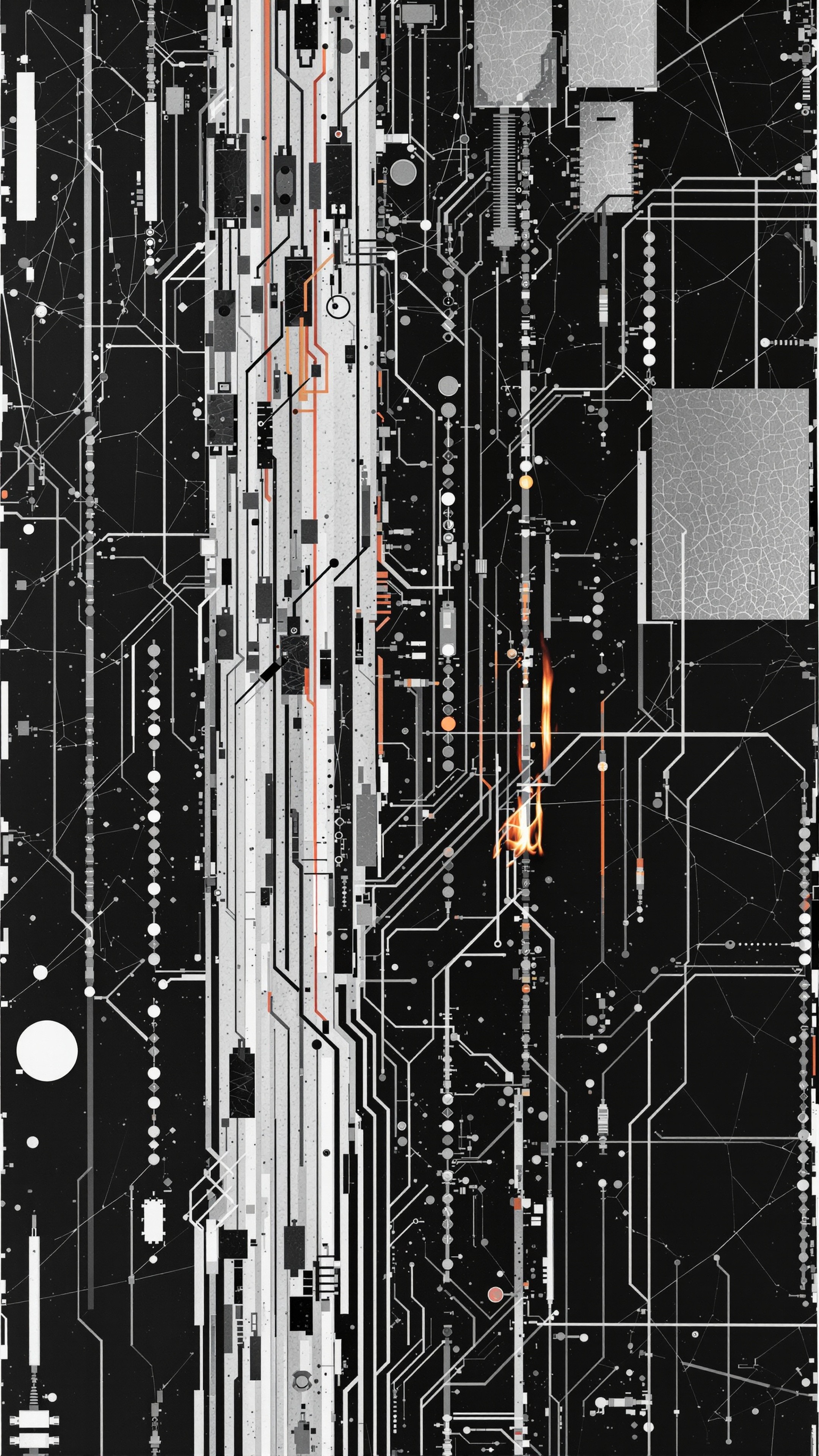 Tech Collage - Abstract phone wallpaper 2160x3840