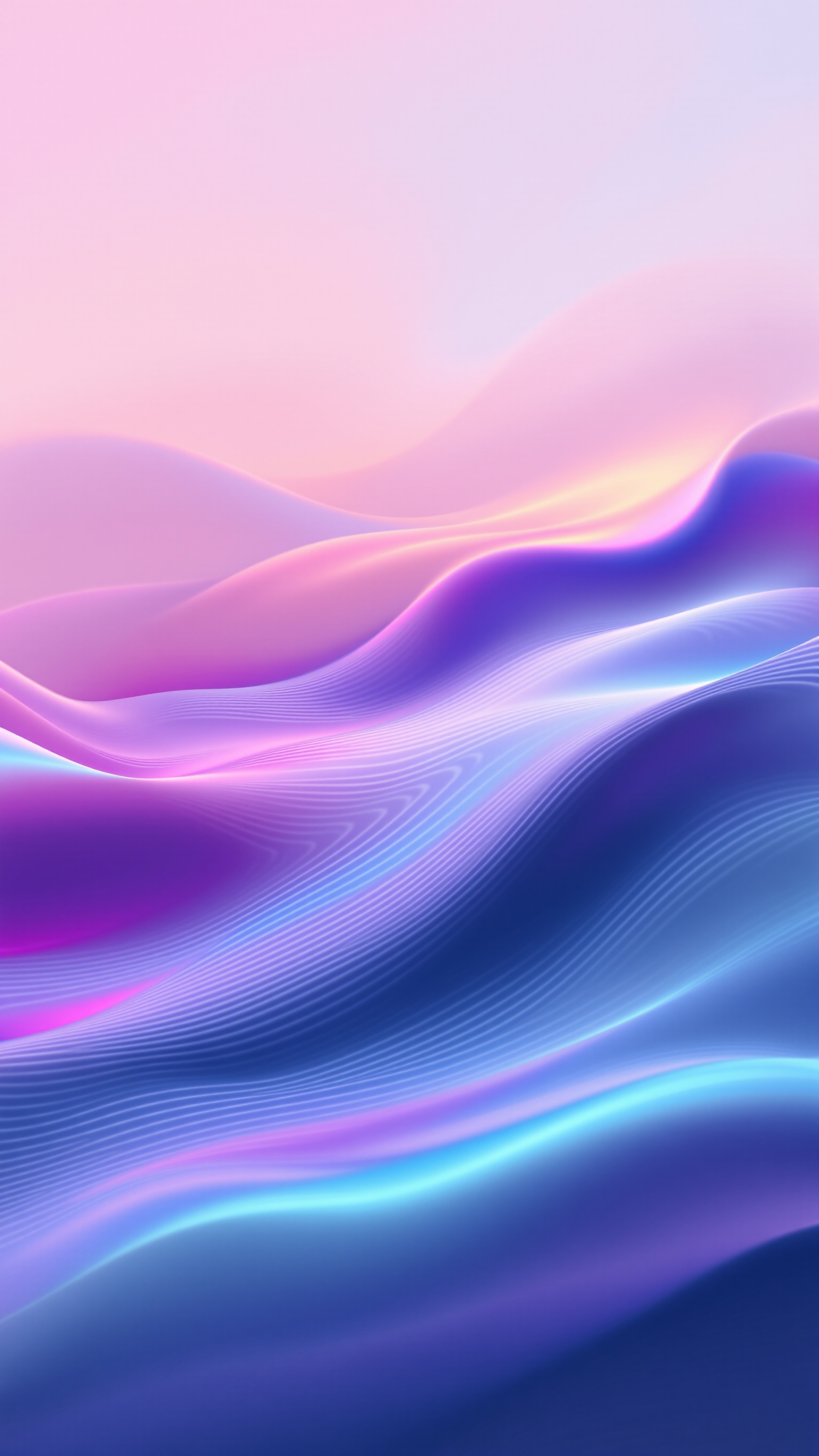 Cyber Waves - Abstract phone wallpaper 2160x3840
