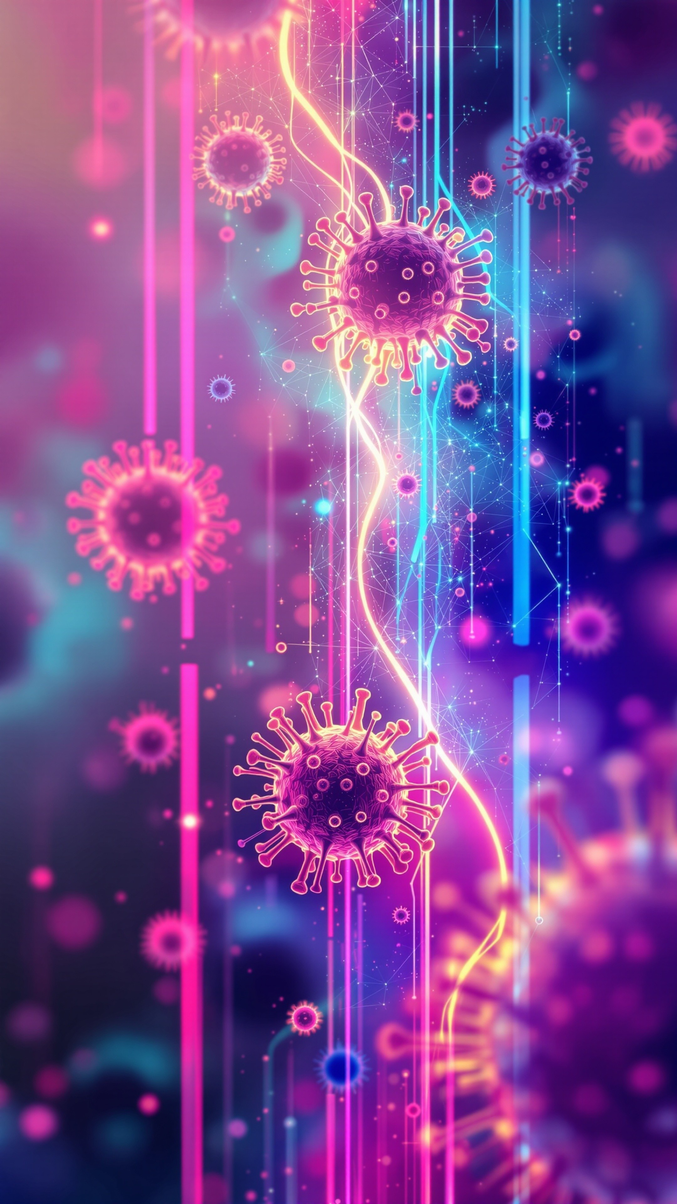 Virus Spread - Abstract phone wallpaper 2160x3840