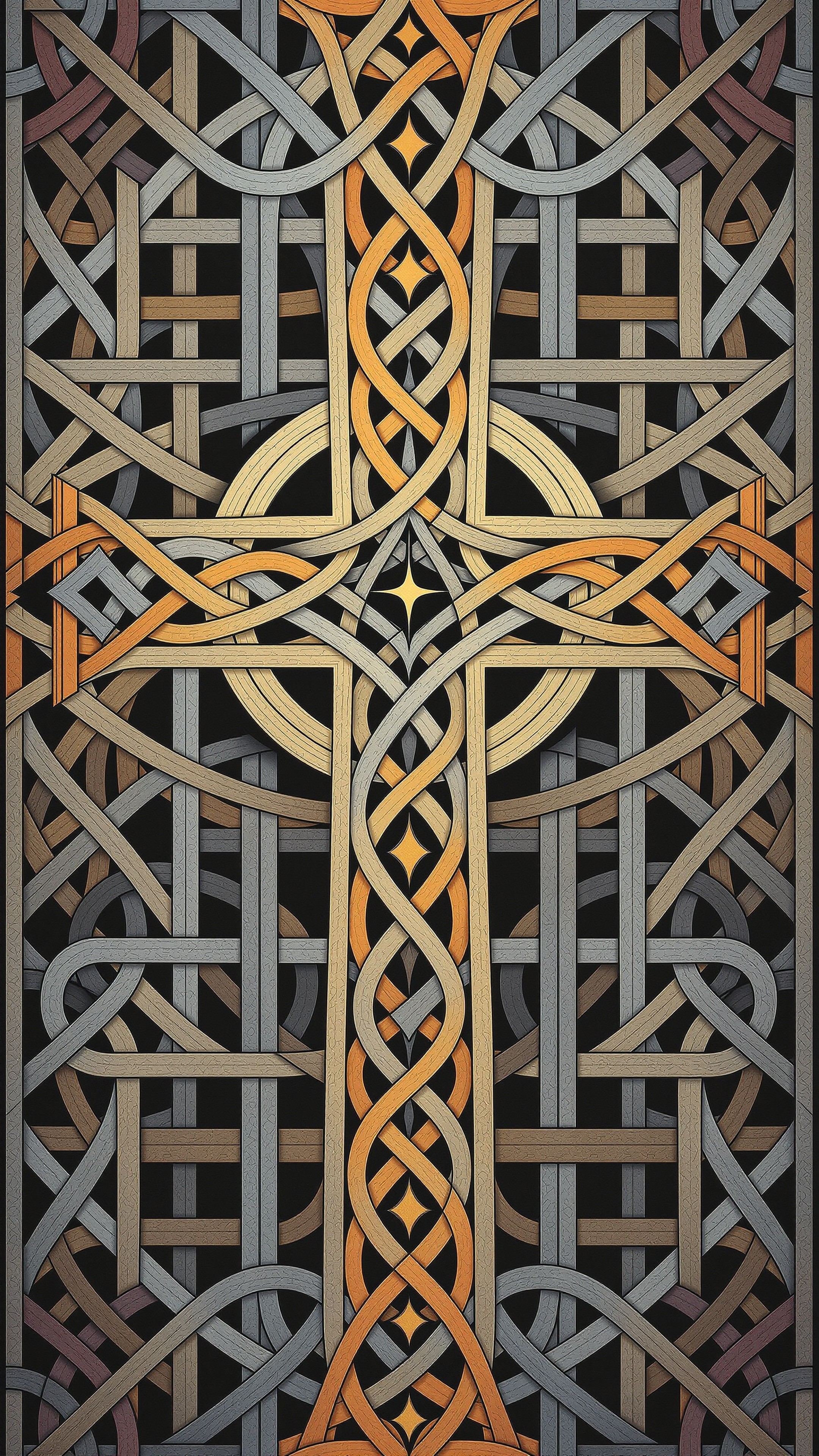Celtic Cross - Abstract phone wallpaper 2160x3840