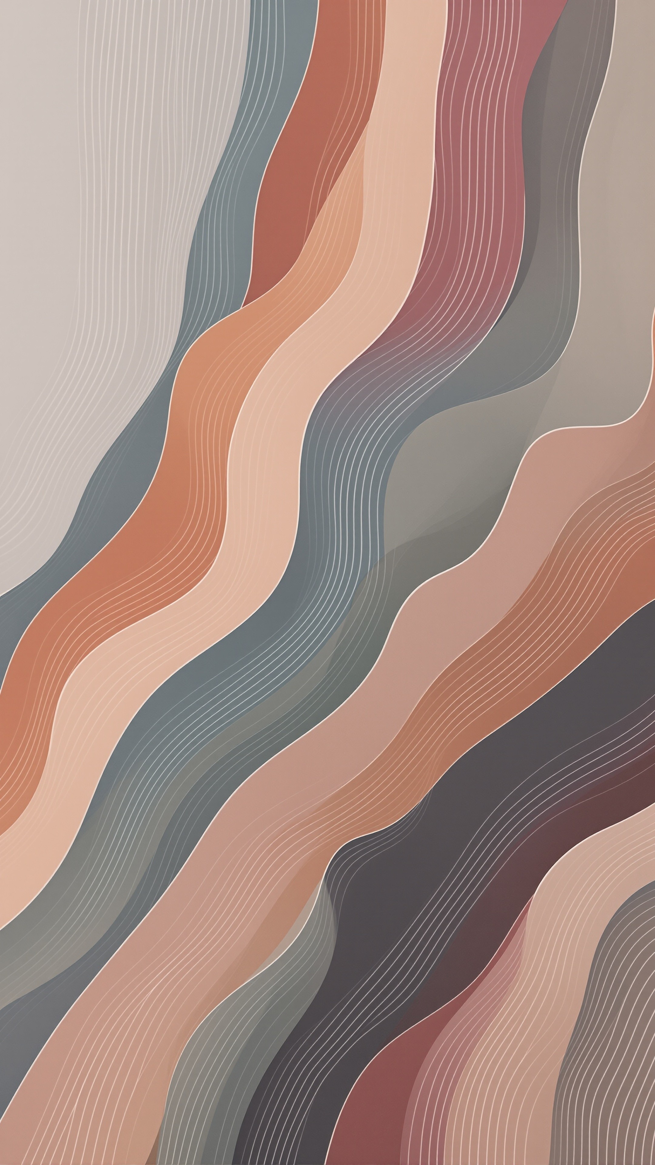 Lines Wavy - Abstract phone wallpaper 2160x3840