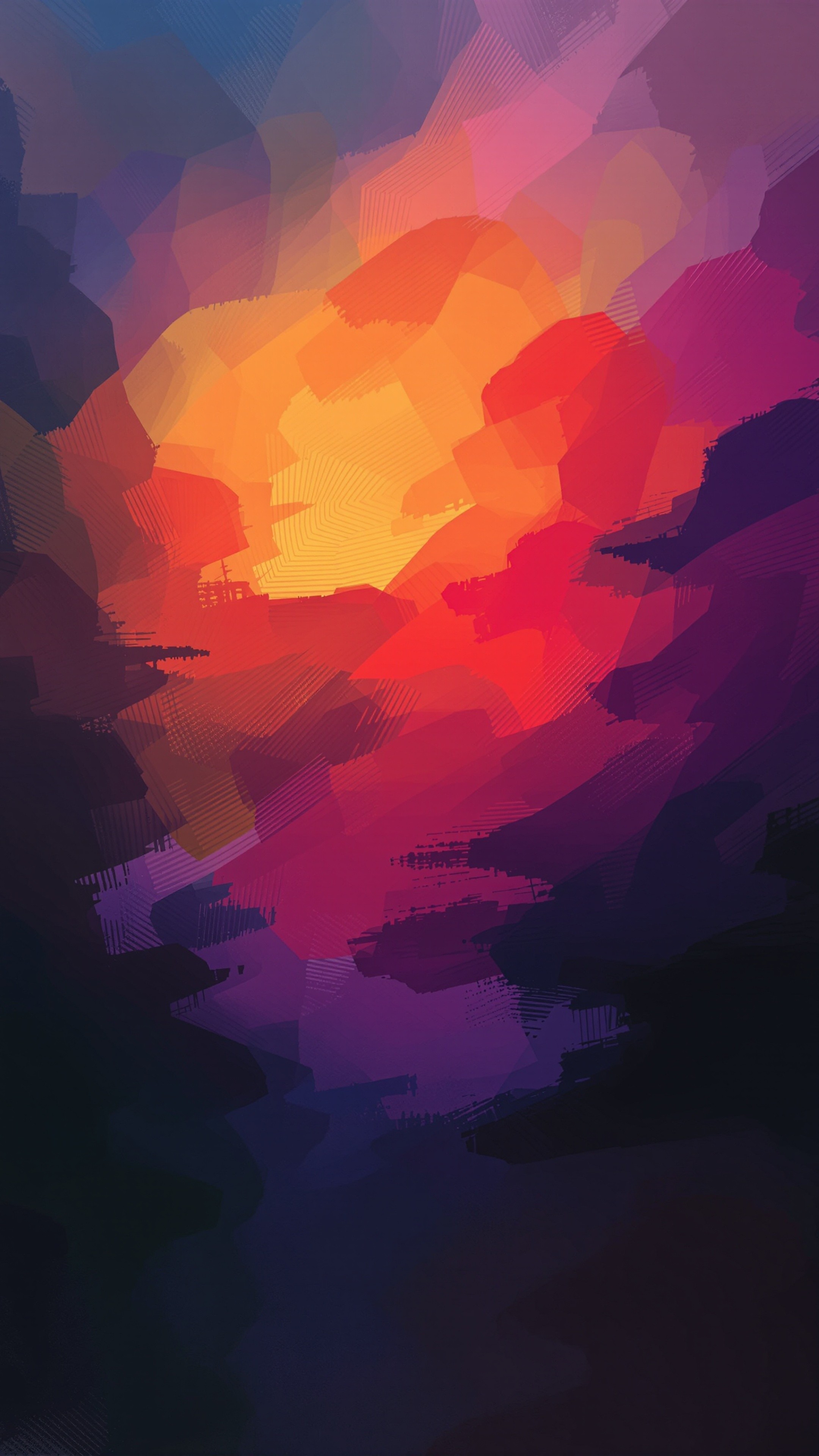 Sunrise Vibrant - Abstract phone wallpaper 2160x3840