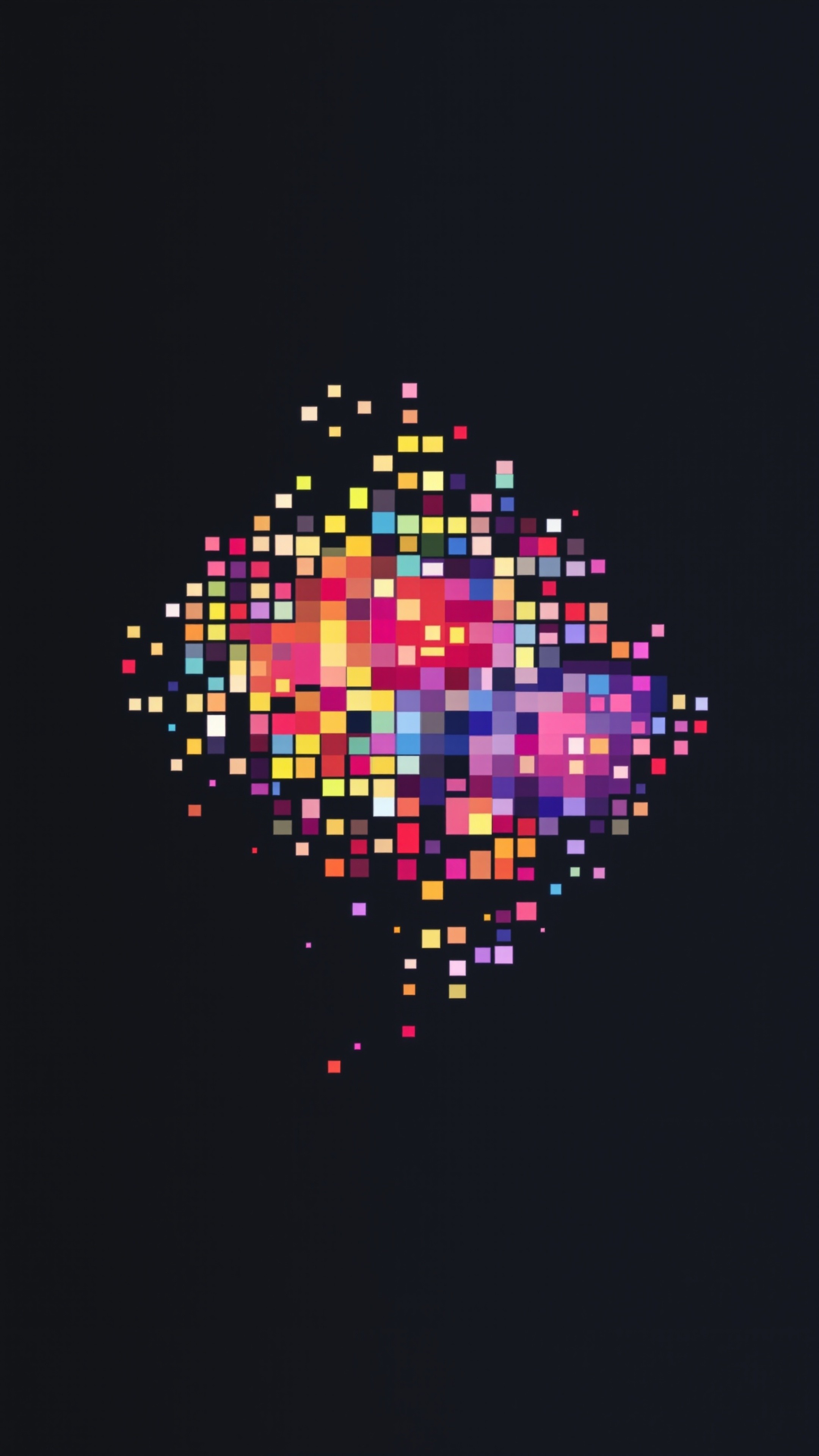 Pixel Cluster - Abstract phone wallpaper 2160x3840
