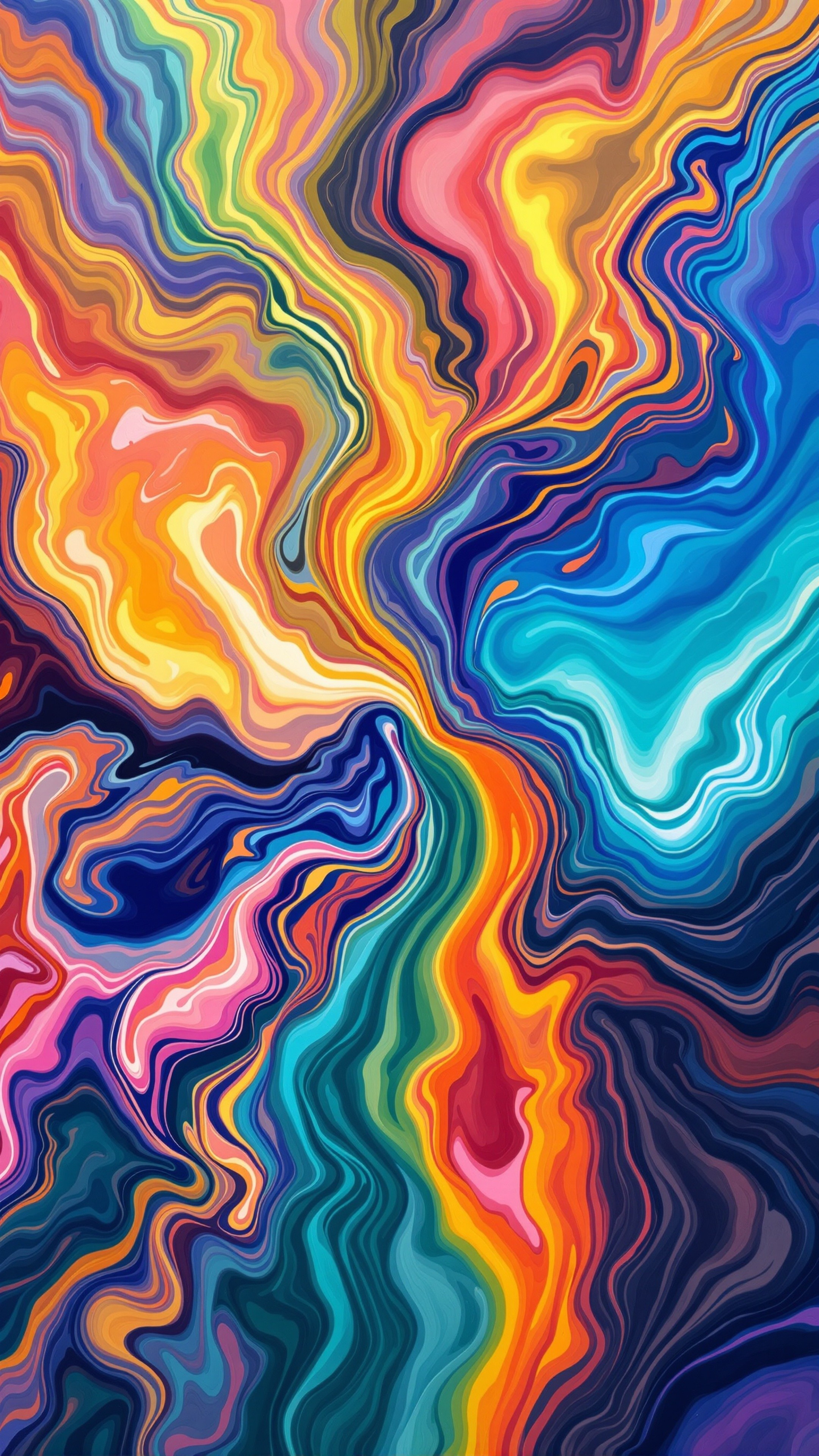 Liquid Vortex - Abstract phone wallpaper 2160x3840
