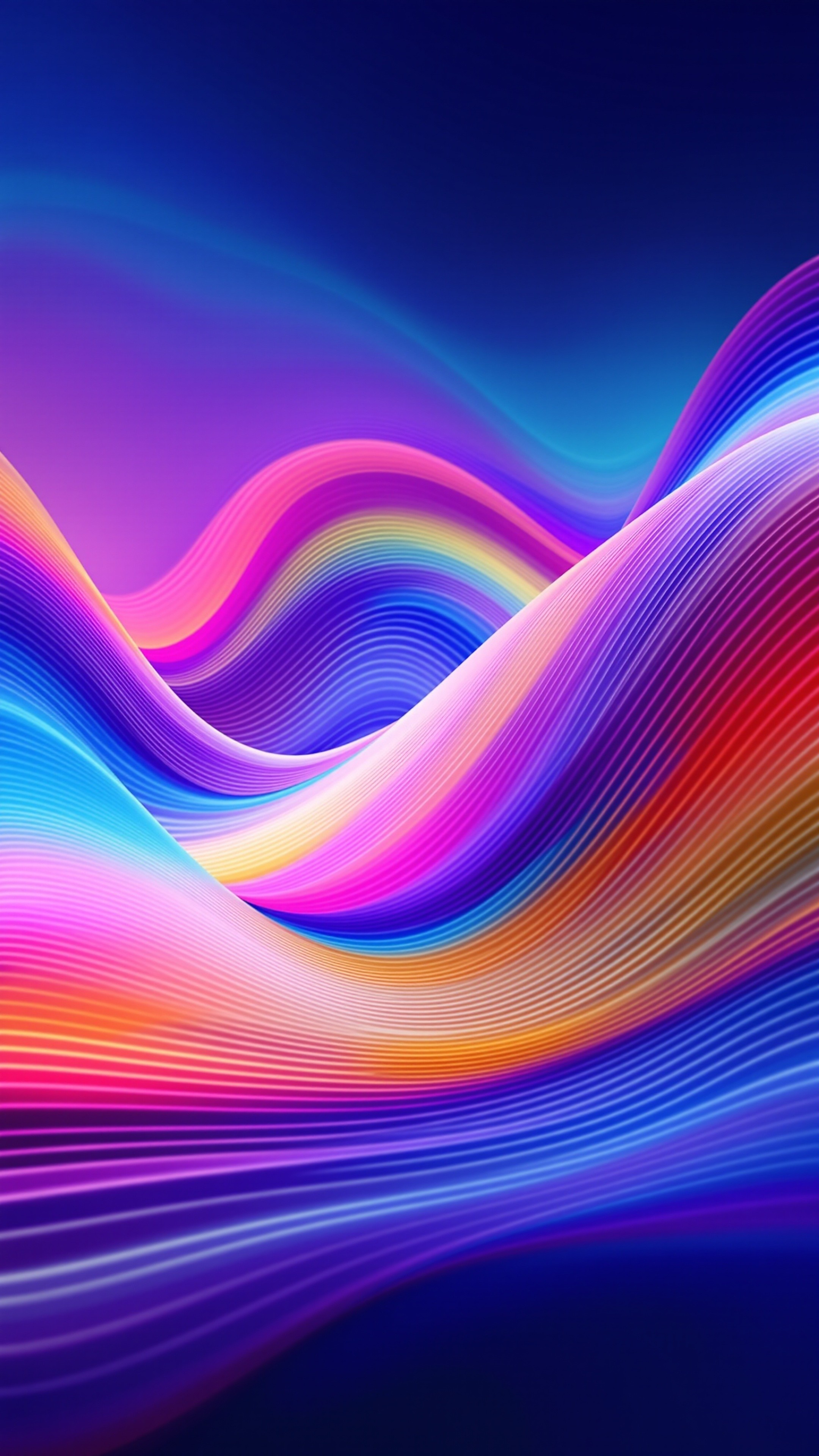 Sine Wave Flow - Abstract phone wallpaper 2160x3840