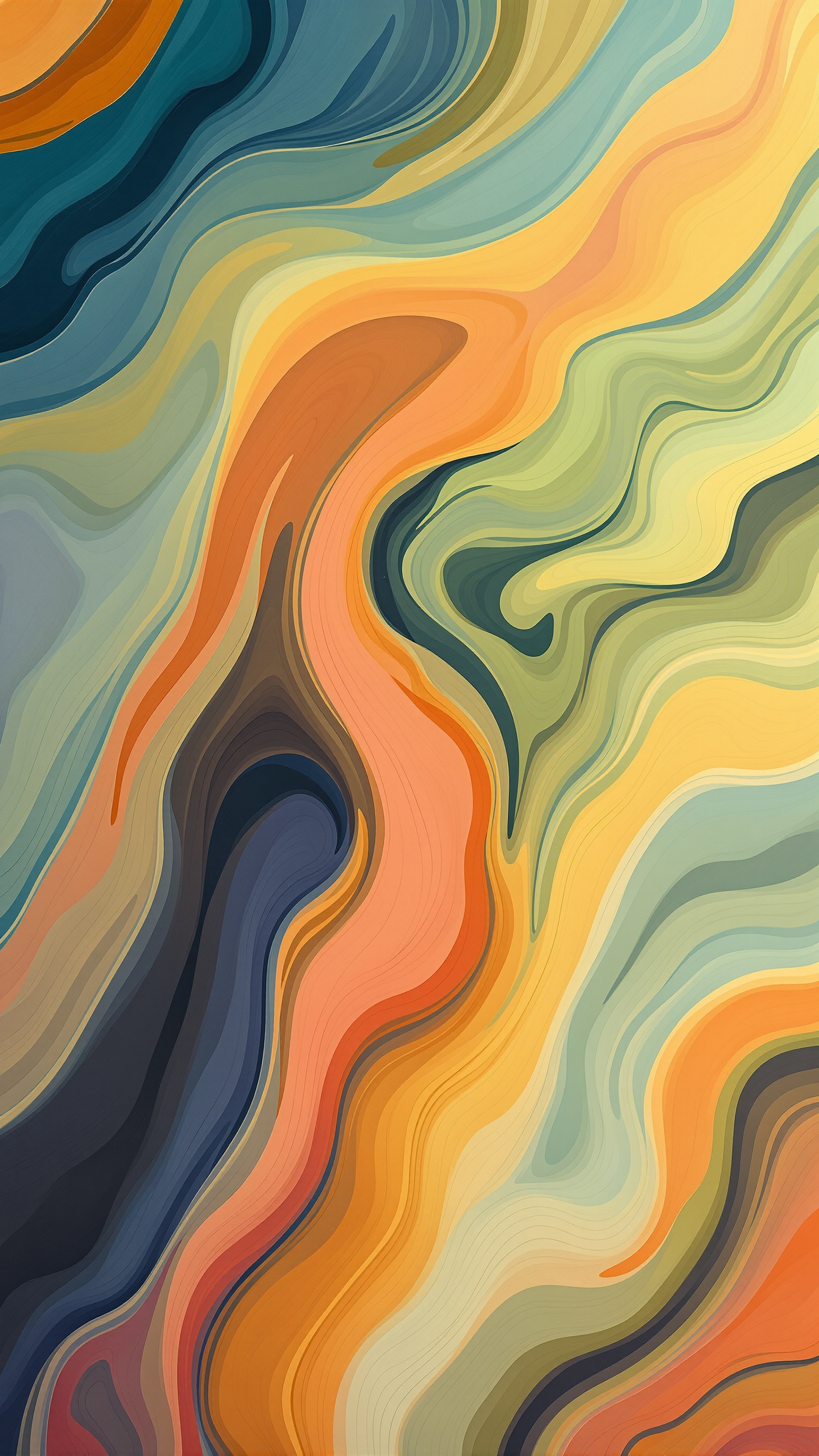 Flow Organic - Abstract phone wallpaper 2160x3840