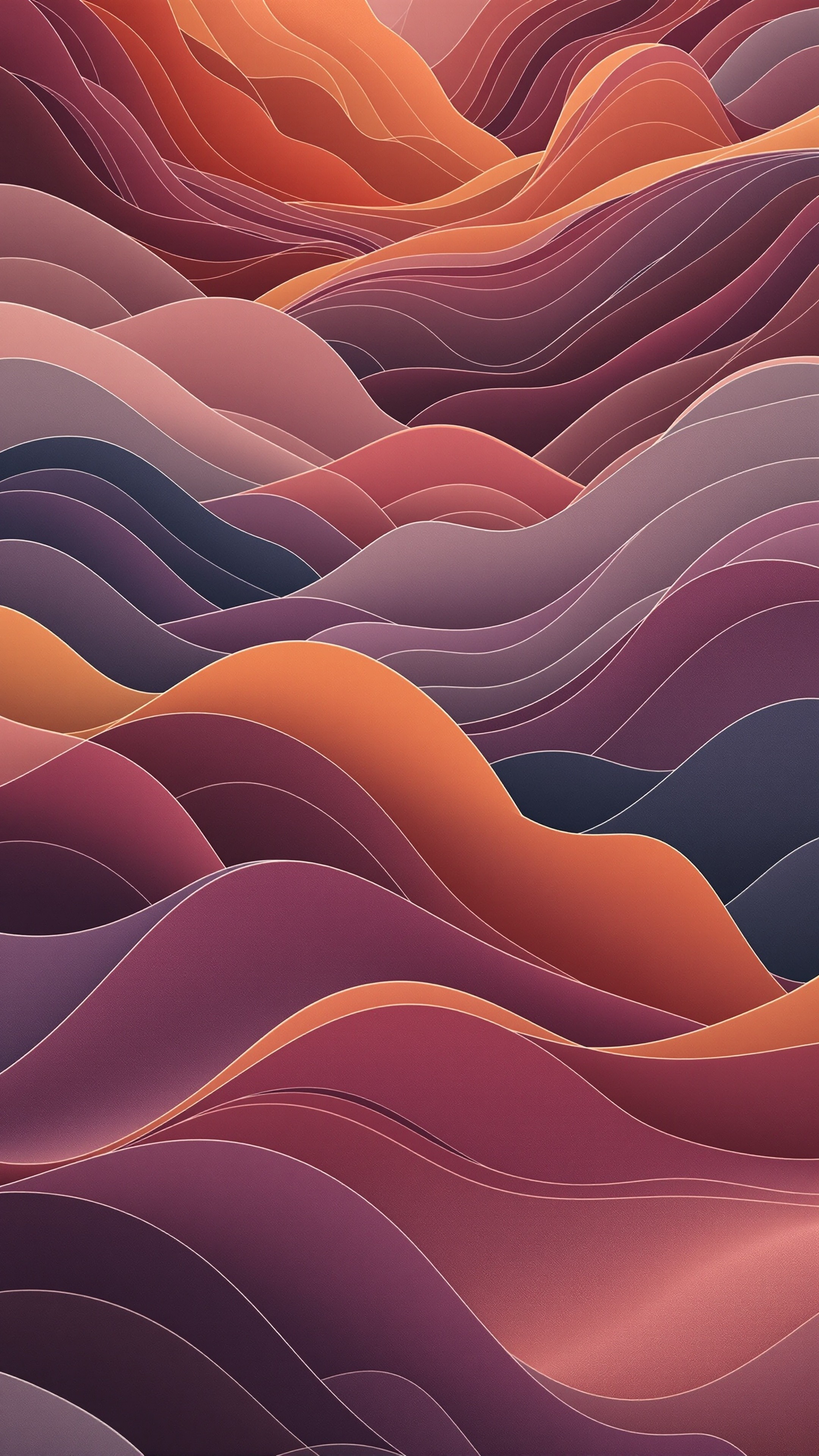 Population Waves - Abstract phone wallpaper 2160x3840