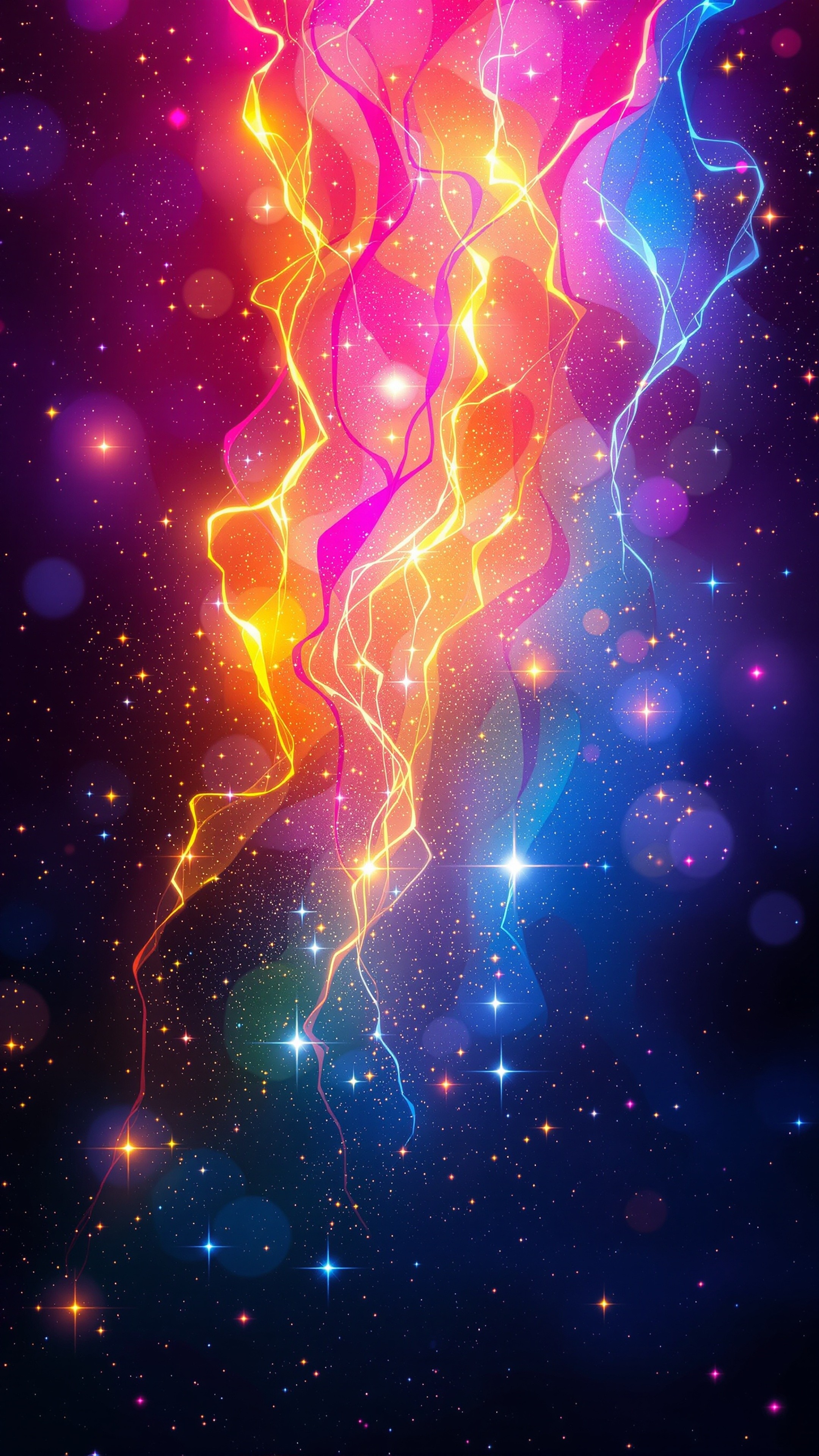 Energy Shimmer - Abstract phone wallpaper 2160x3840