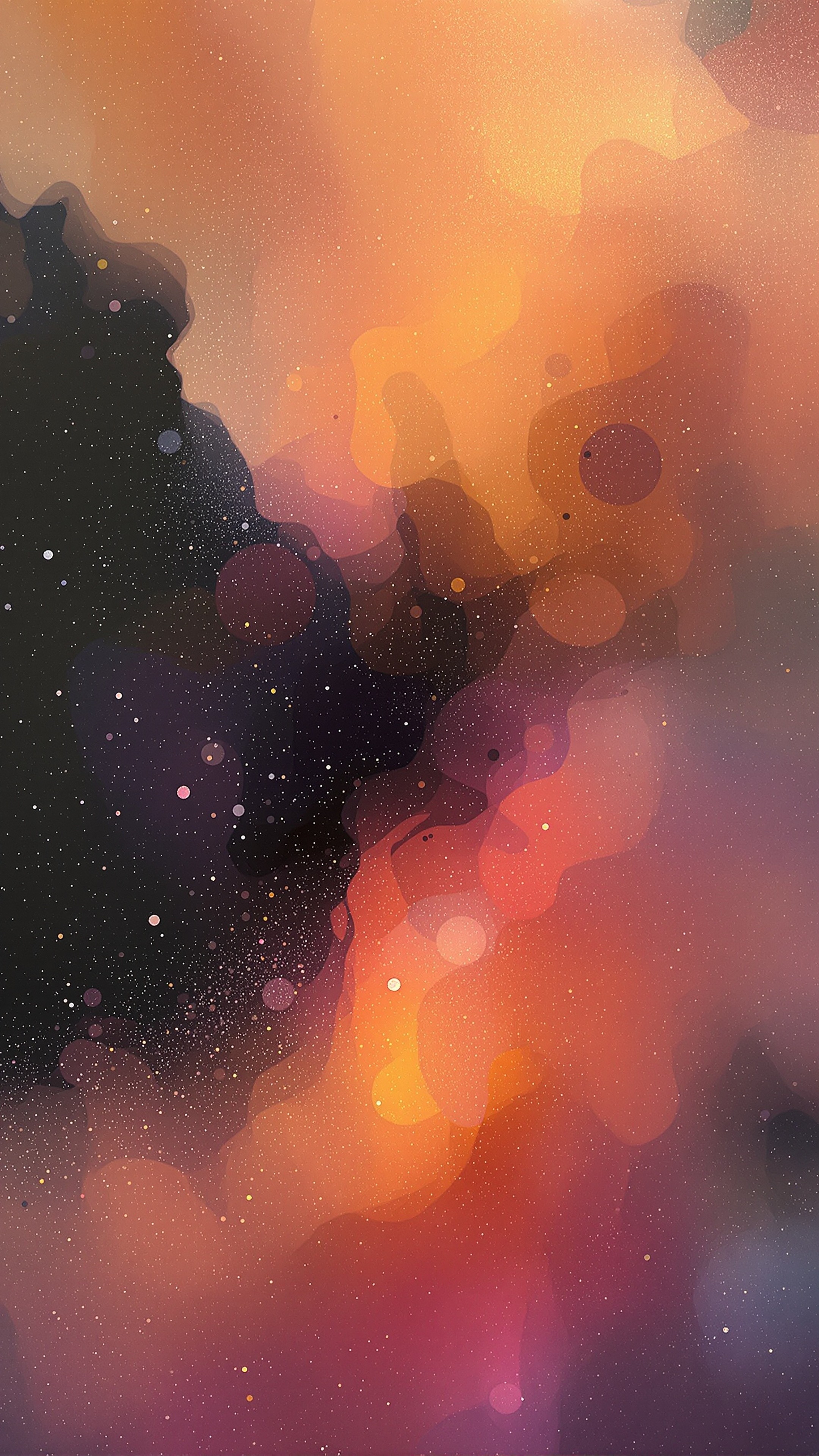 Cosmic Dawn - Abstract phone wallpaper 2160x3840