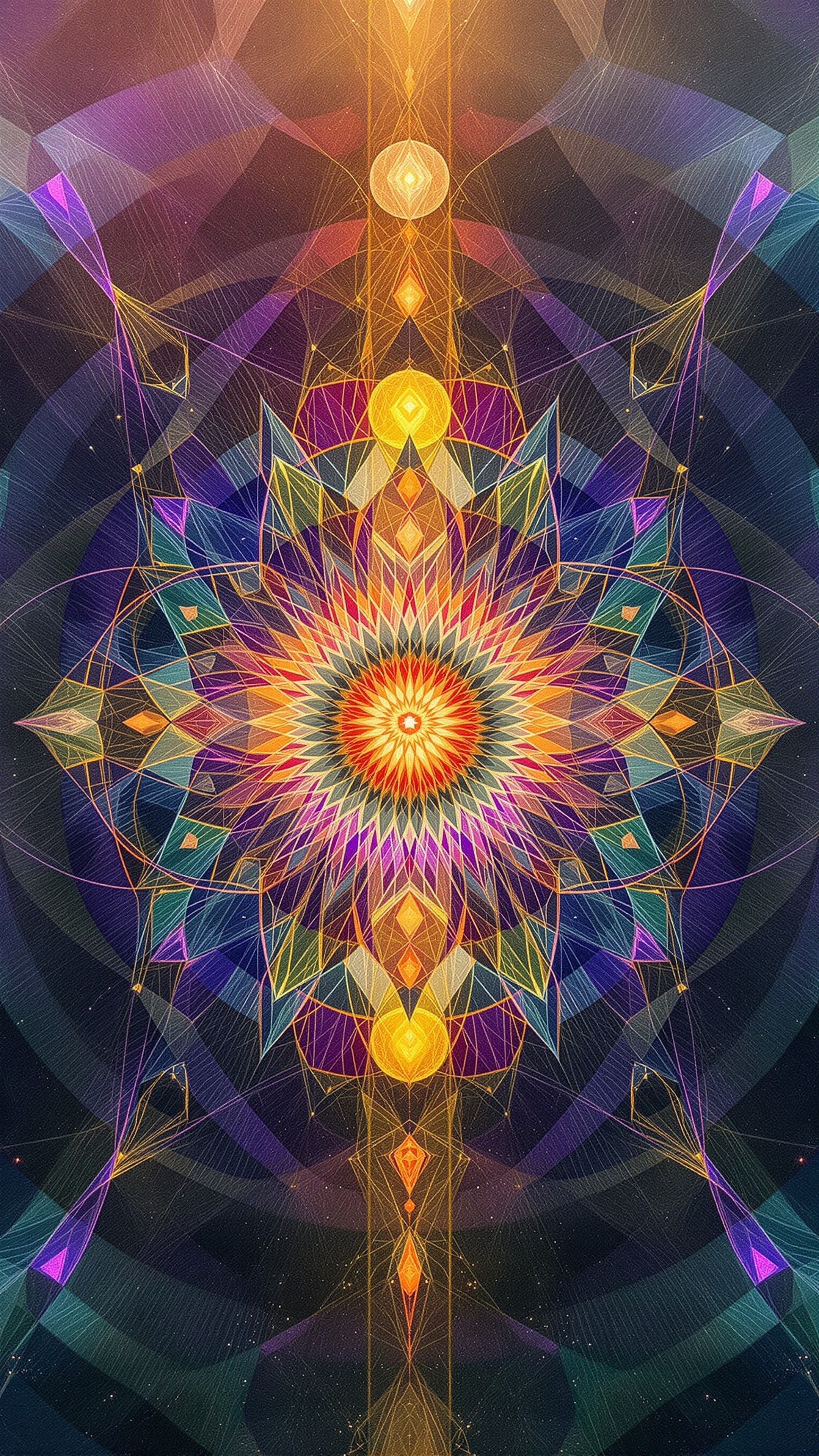 Space Mandala - Abstract phone wallpaper 2160x3840