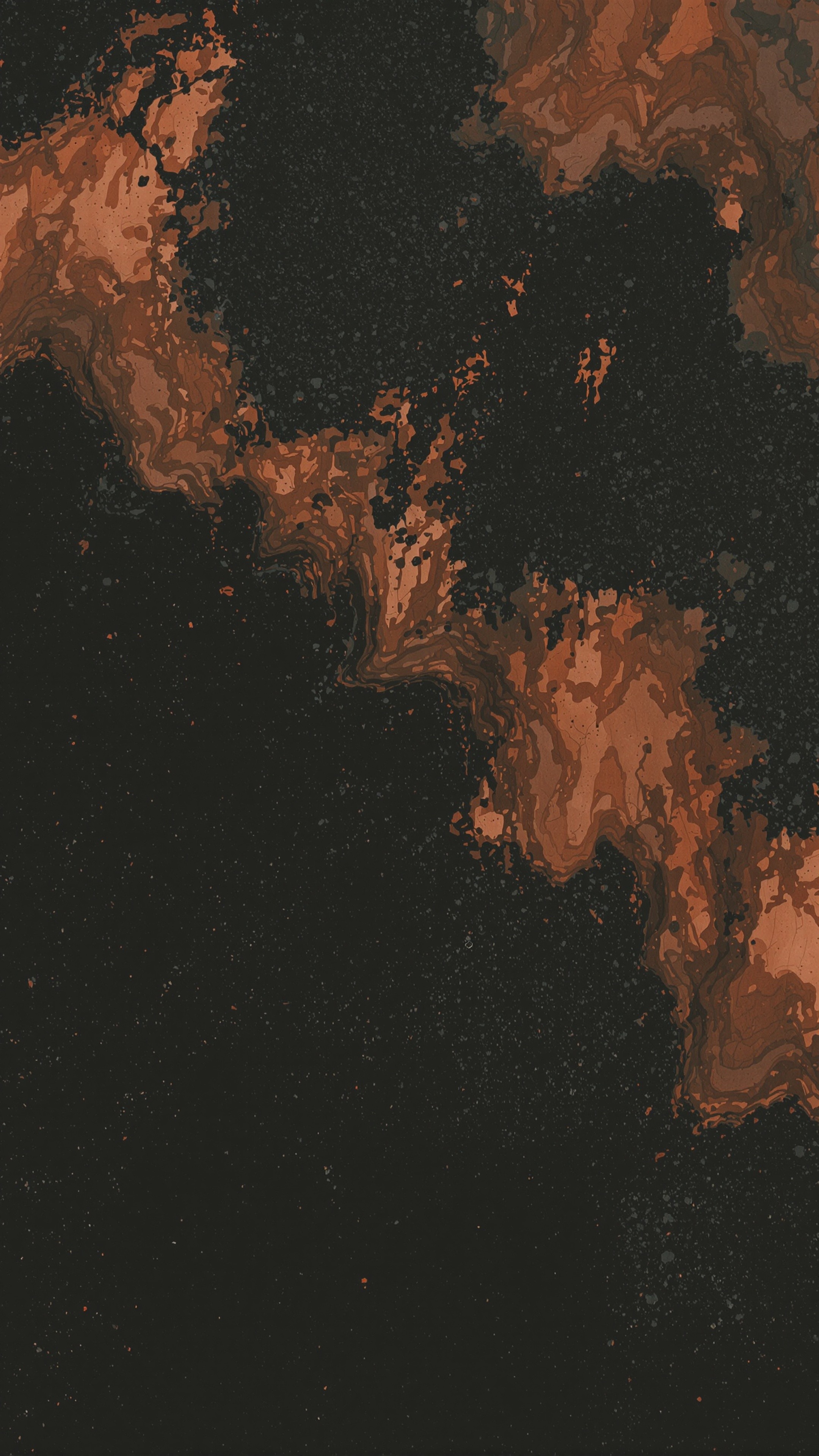 Lava Cooled - Abstract phone wallpaper 2160x3840