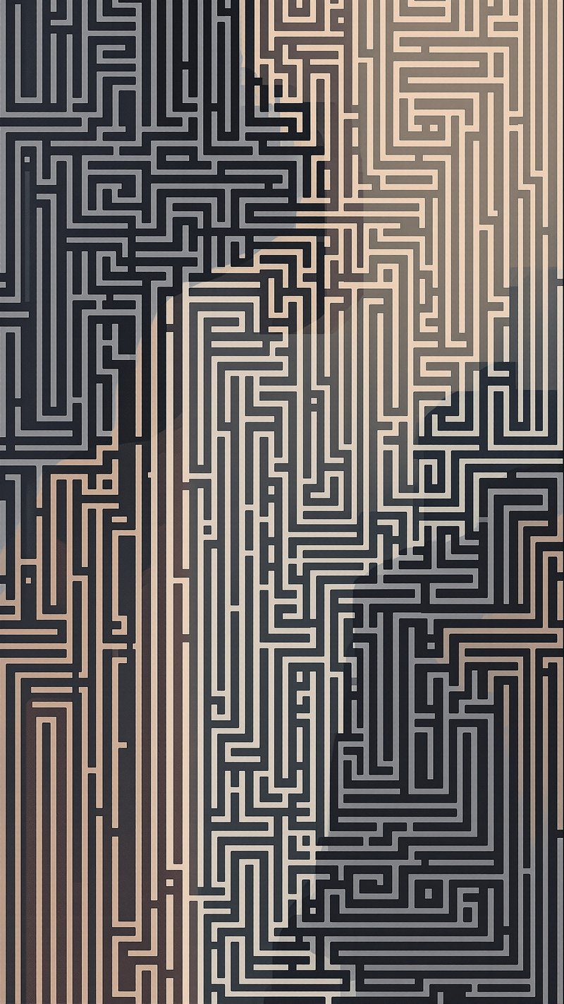 turing maze - Abstract phone wallpaper