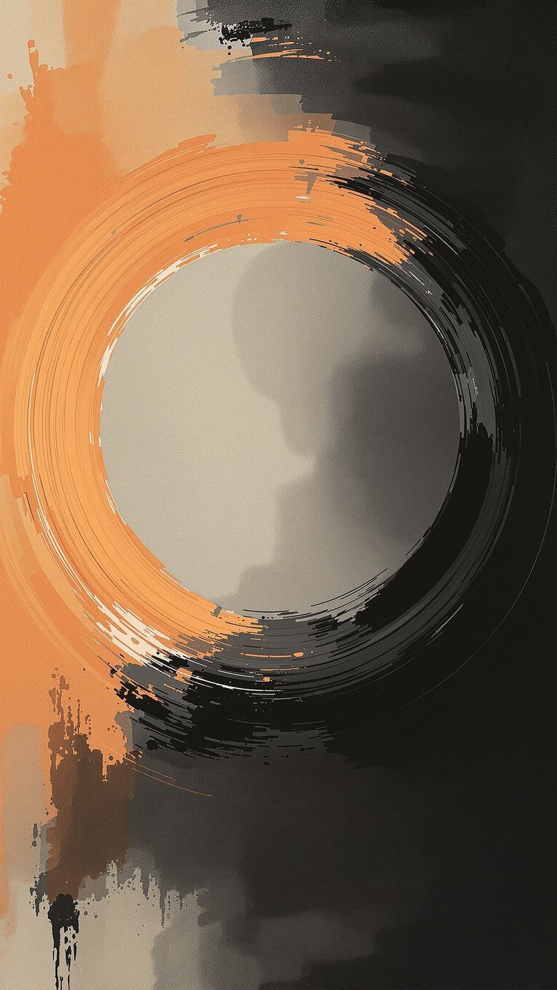 enso circle - Abstract phone wallpaper