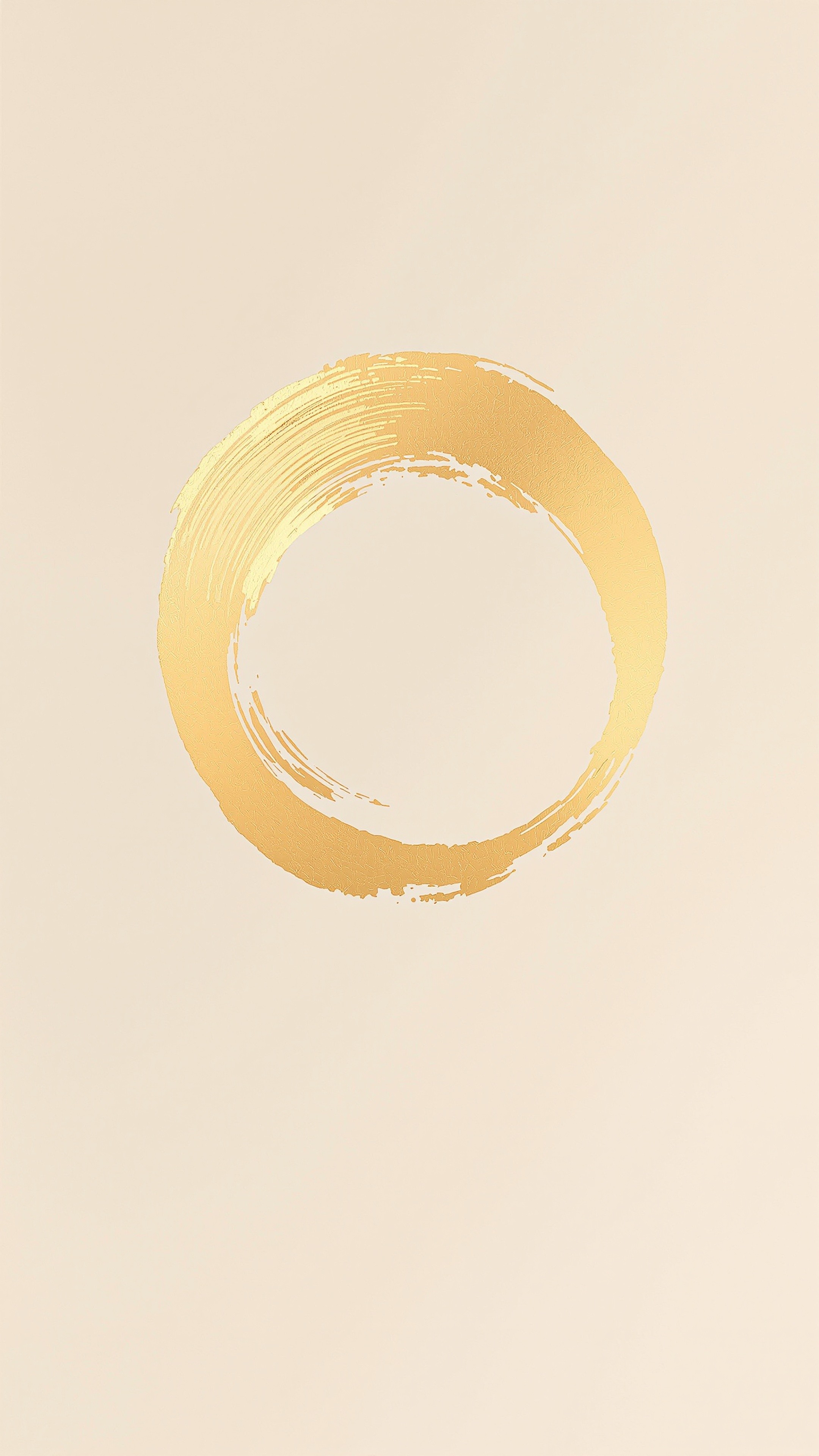 Enso Gold - Abstract phone wallpaper 2160x3840