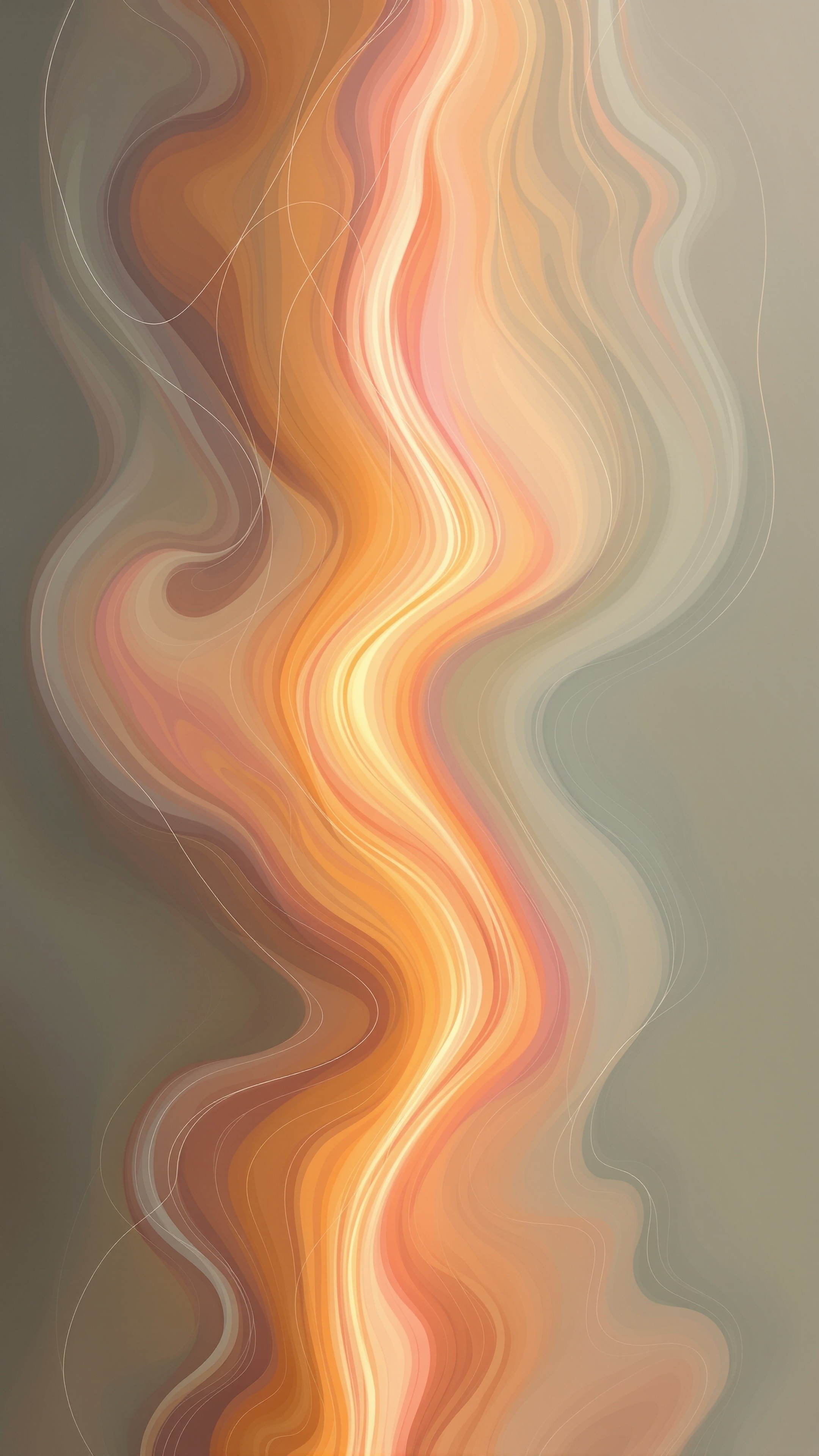 Pranayama Flow - Abstract phone wallpaper 2160x3840